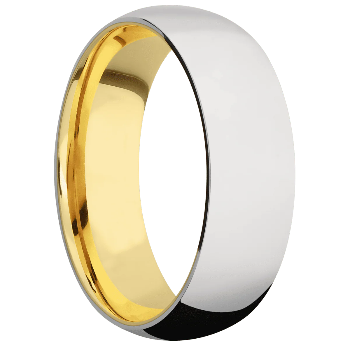 Cobalt Chrome + Polish Finish + 14K Yellow Gold