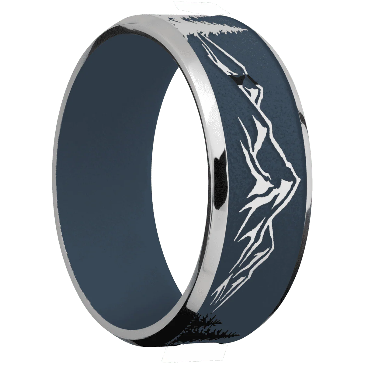 Cobalt Chrome + Polish , Polish Finish + Navy Blue
