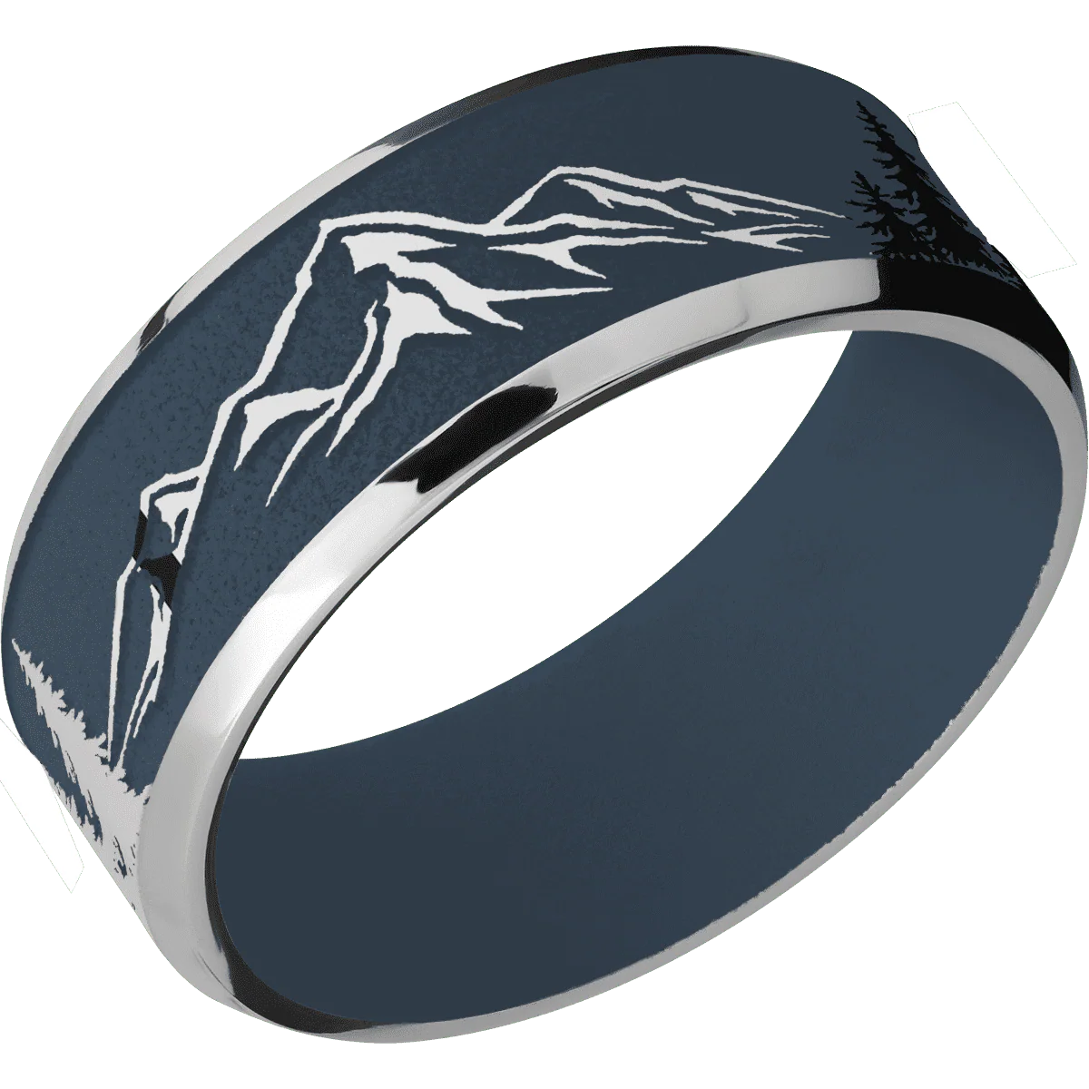 Cobalt Chrome + Polish , Polish Finish + Navy Blue - Image 2