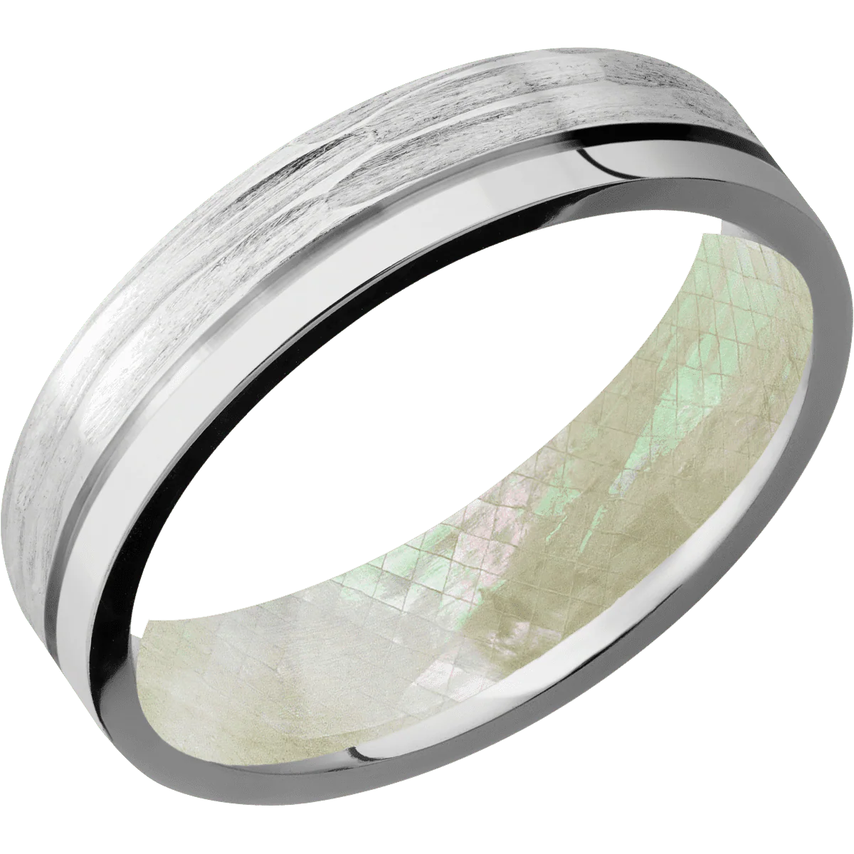 Cobalt Chrome + Treebarkh , Polish Finish + Freshwater Mother of Pearl - Image 2