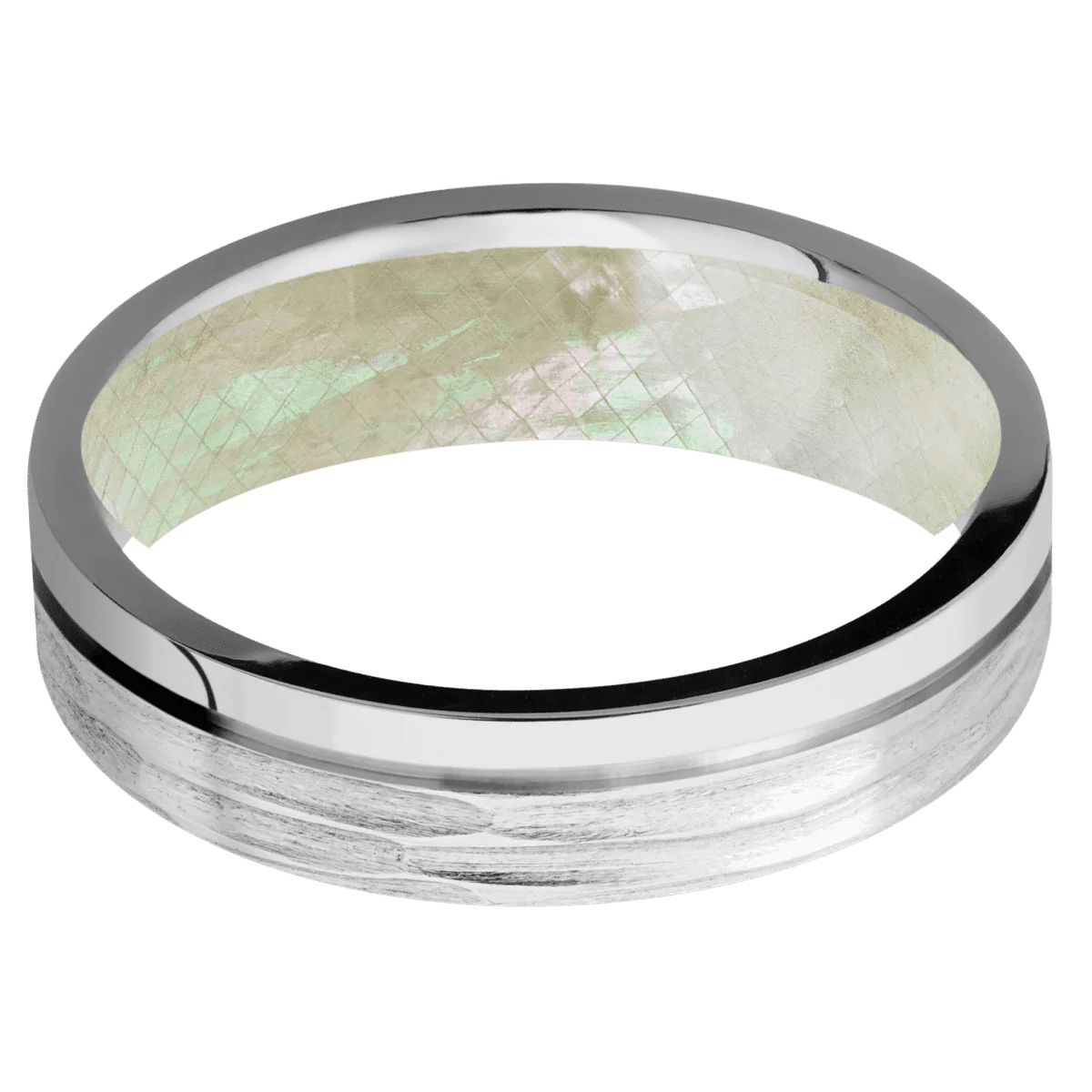 Cobalt Chrome + Treebarkh , Polish Finish + Freshwater Mother of Pearl - Image 3