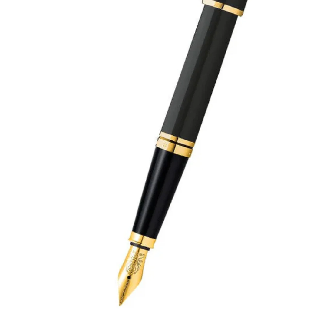 Coventry Black Lacquer with Gold-Tone Fine Nib Fountain Pen - Image 2