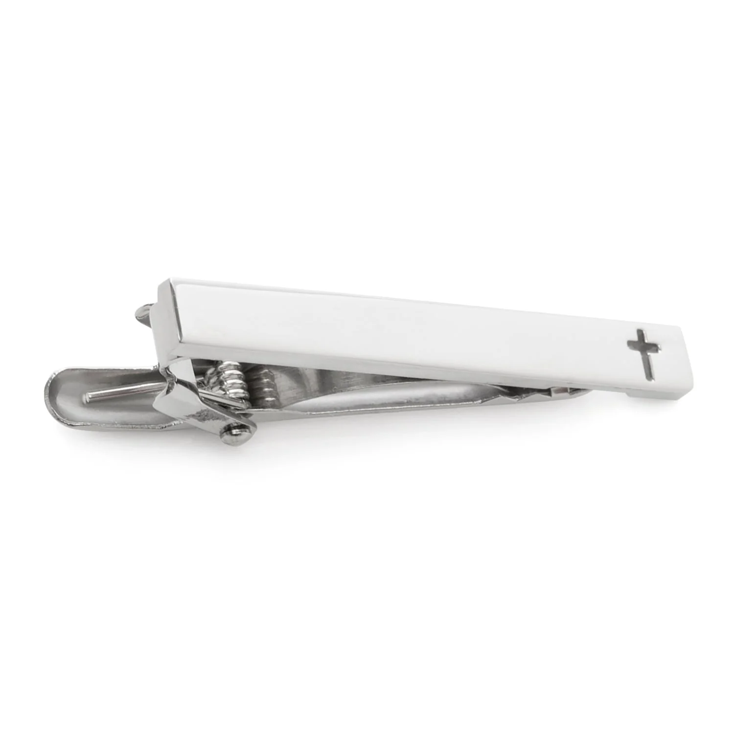 Cross Cutout Stainless Steel Tie Clip - Image 4