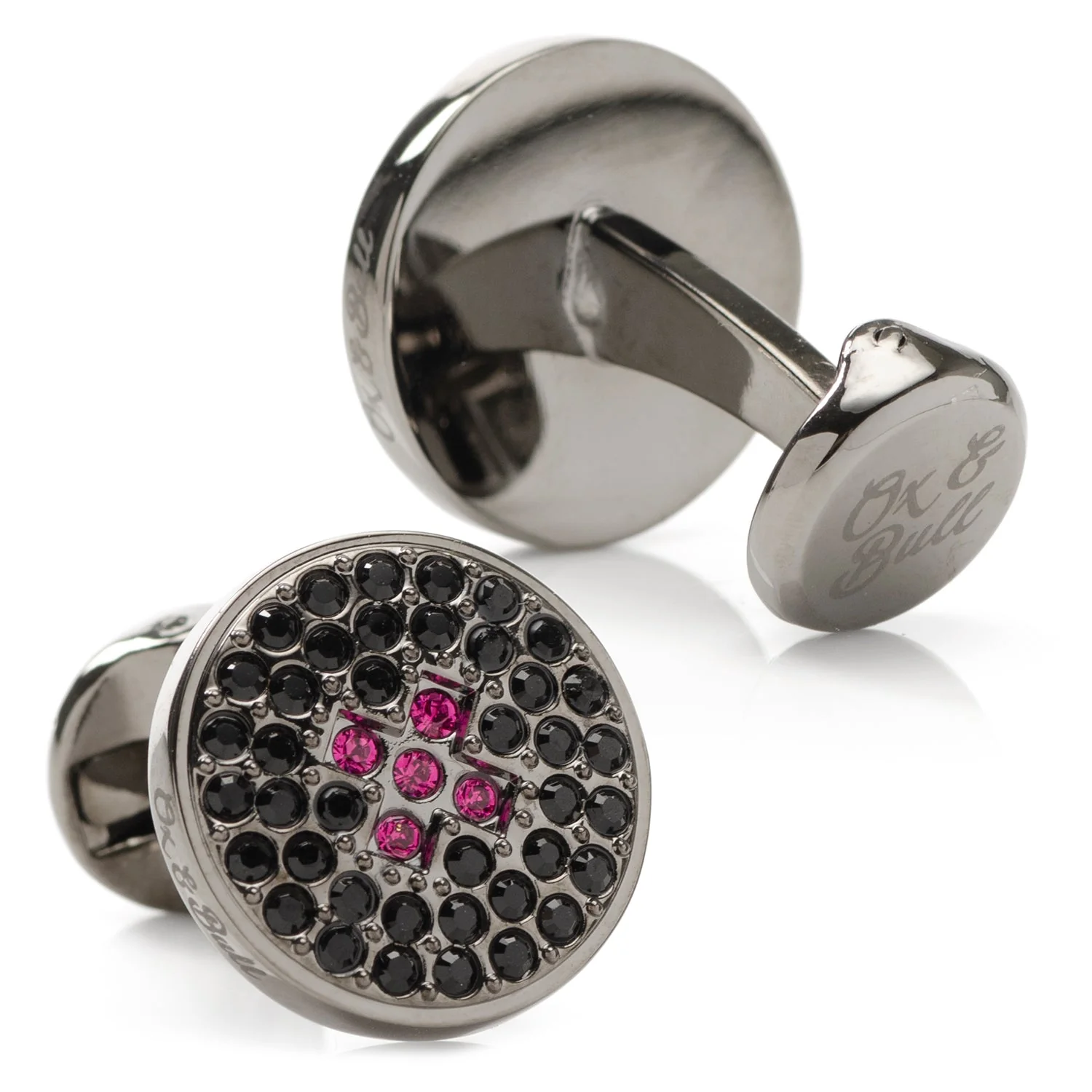 Crystal Button Pave Cufflinks - Image 2