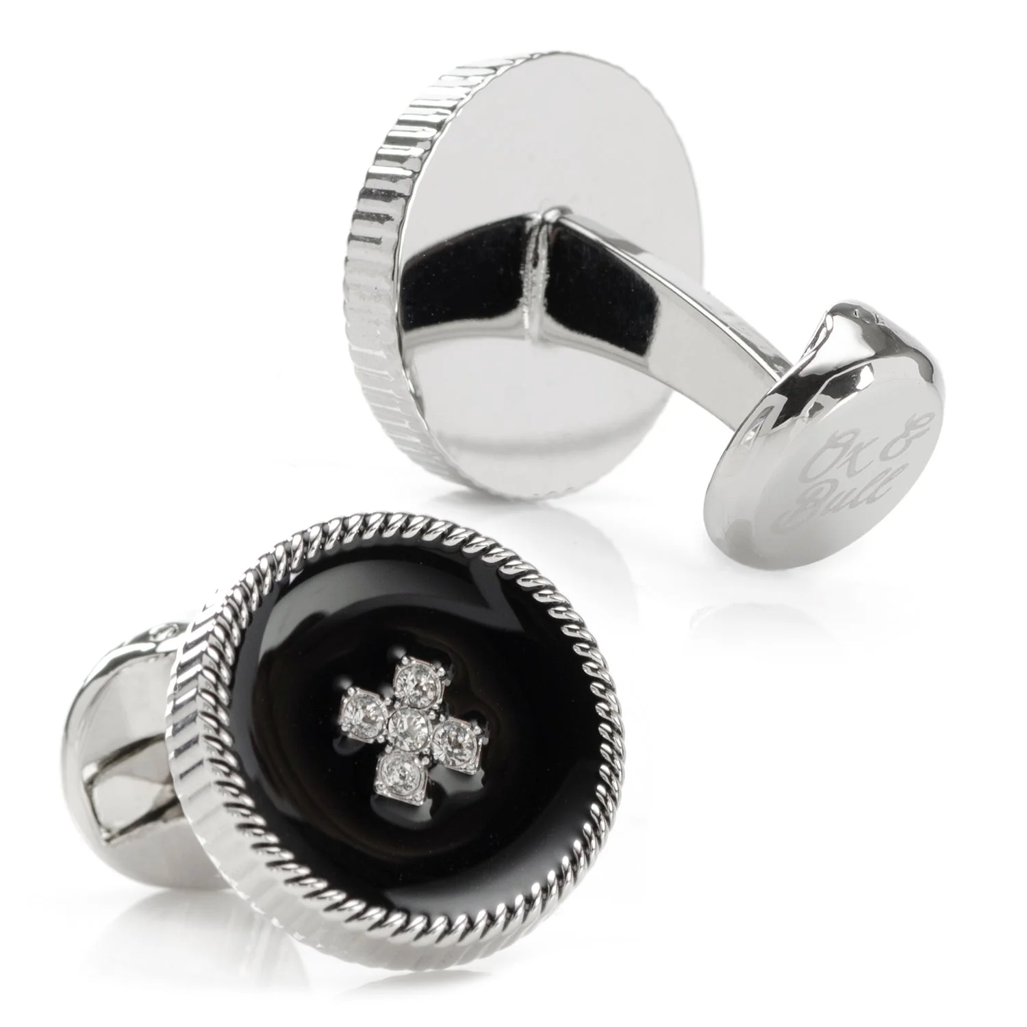 Crystal Button Rope Cufflinks - Image 2
