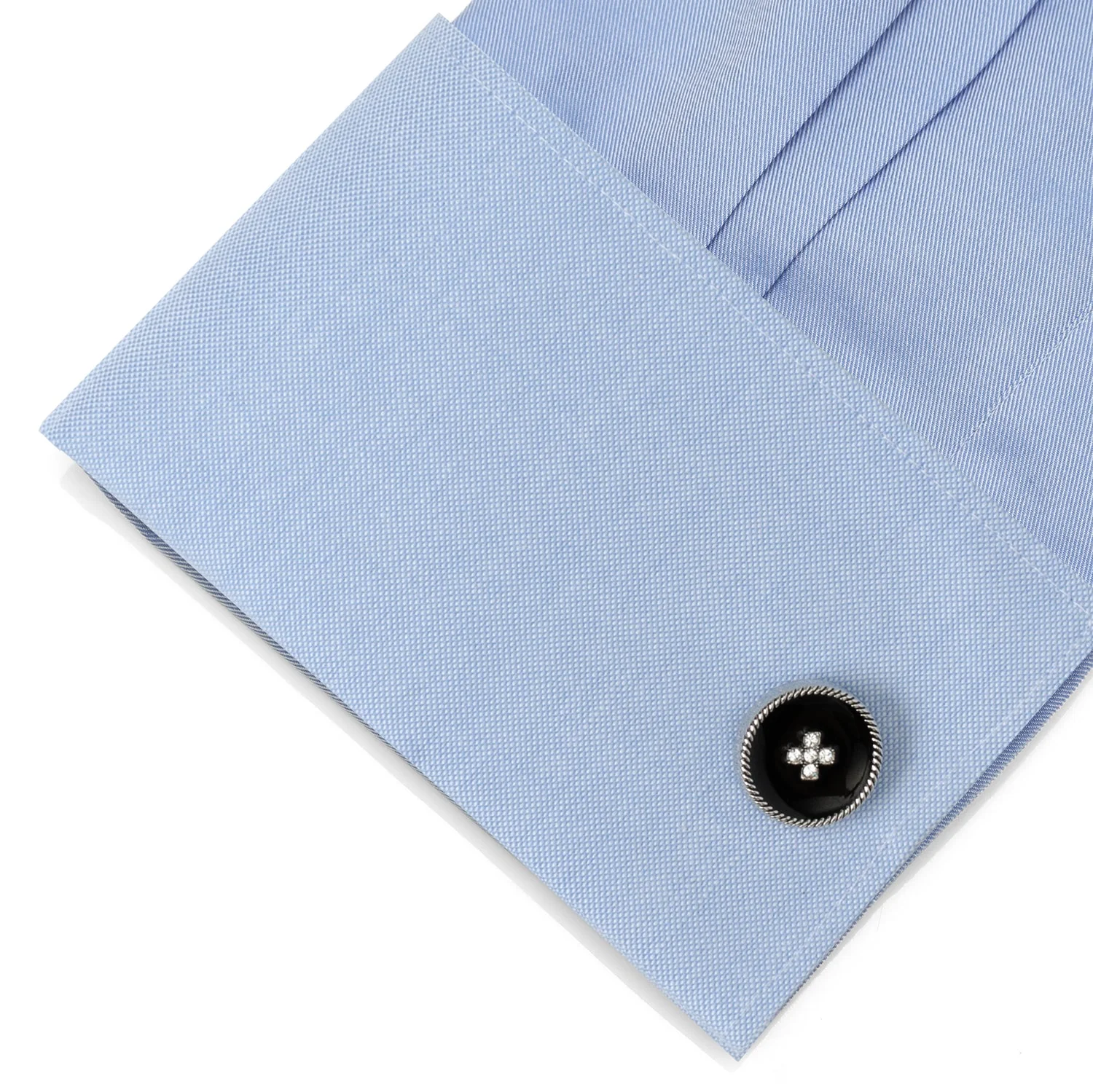 Crystal Button Rope Cufflinks - Image 4