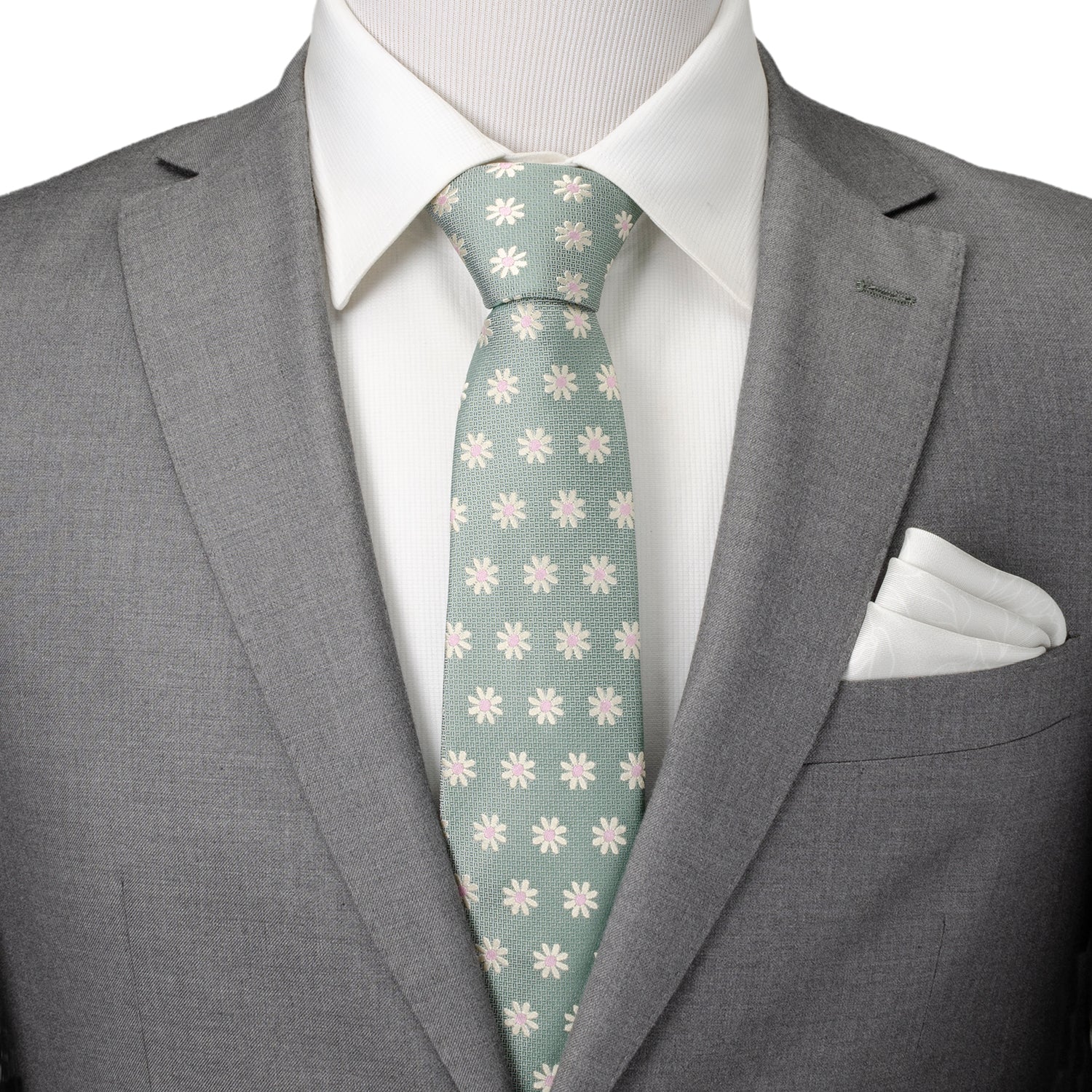 Daisy Soft Green Men's Tie - Image 2