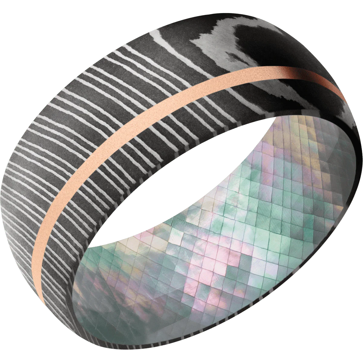 Damascus + Acid Finish + Black Mother of Pearl - Image 2
