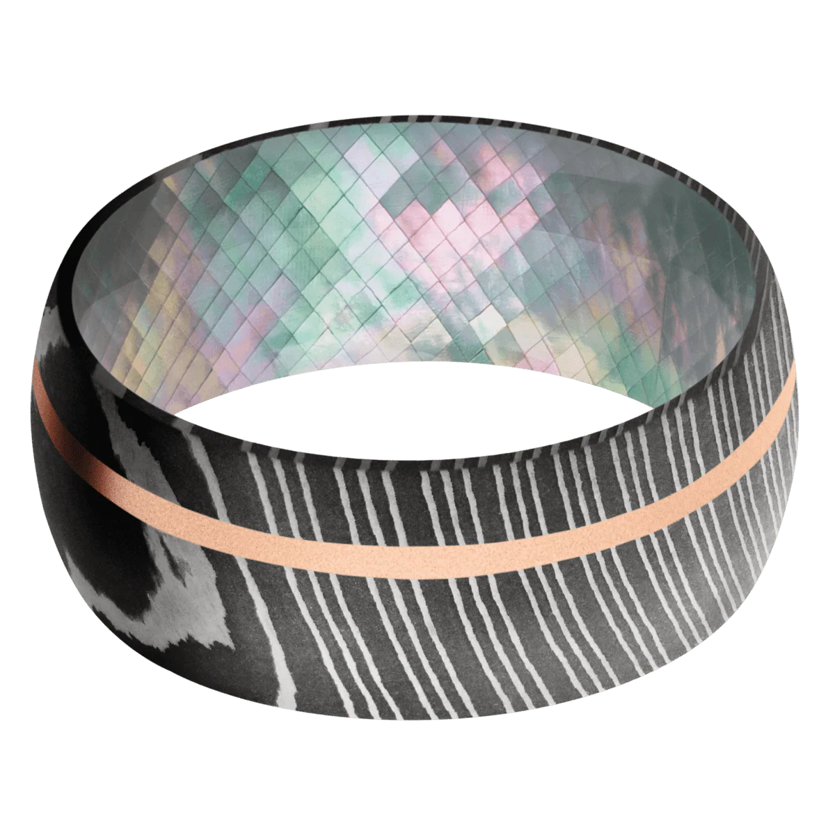 Damascus + Acid Finish + Black Mother of Pearl - Image 3