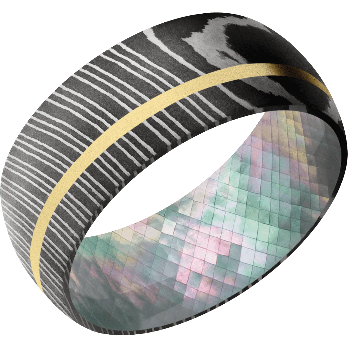 Damascus + Acid Finish + Black Mother of Pearl - Image 2