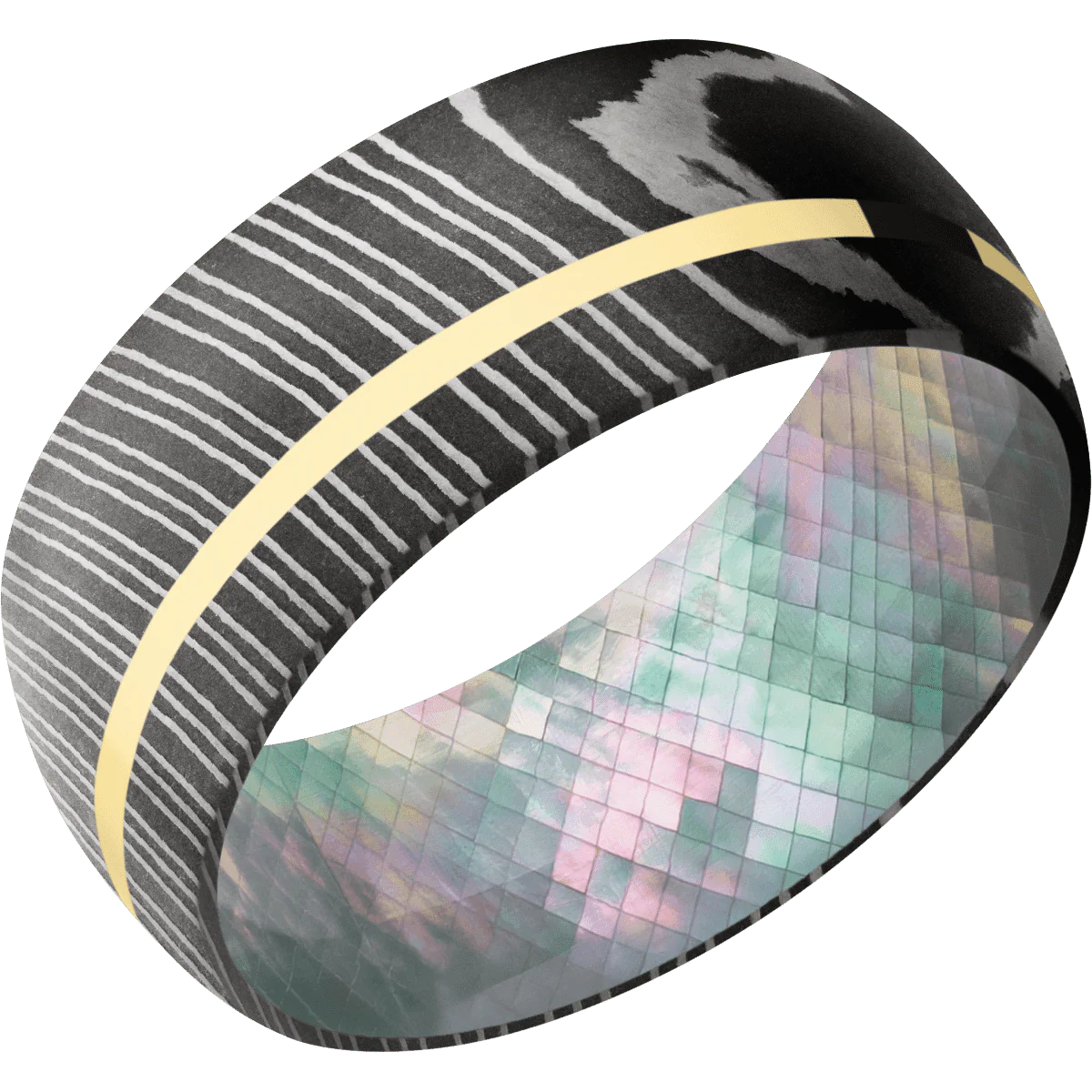 Damascus + Acid Finish + Black Mother of Pearl - Image 2