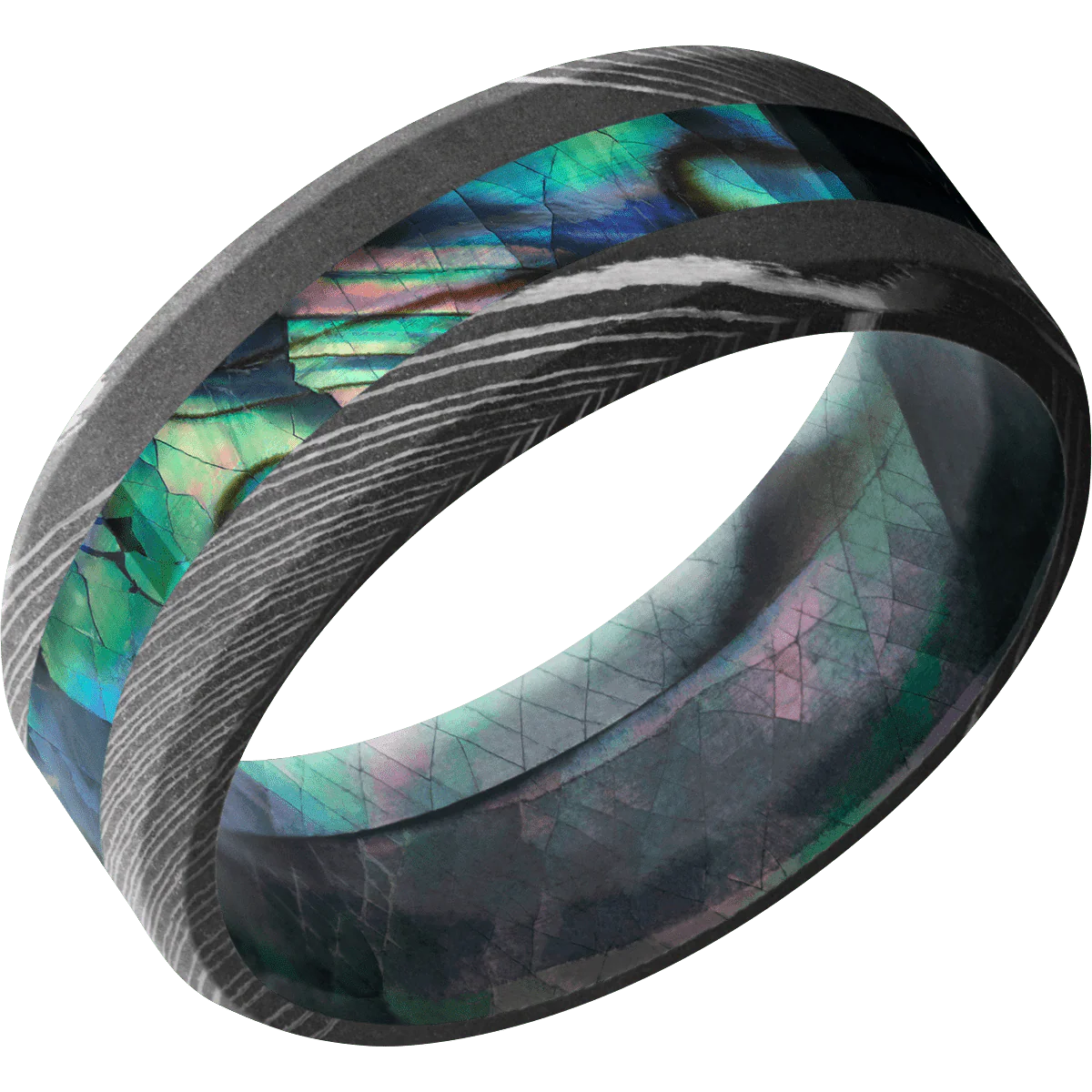 Damascus + Acid Finish + Black Mother of Pearl - Image 2