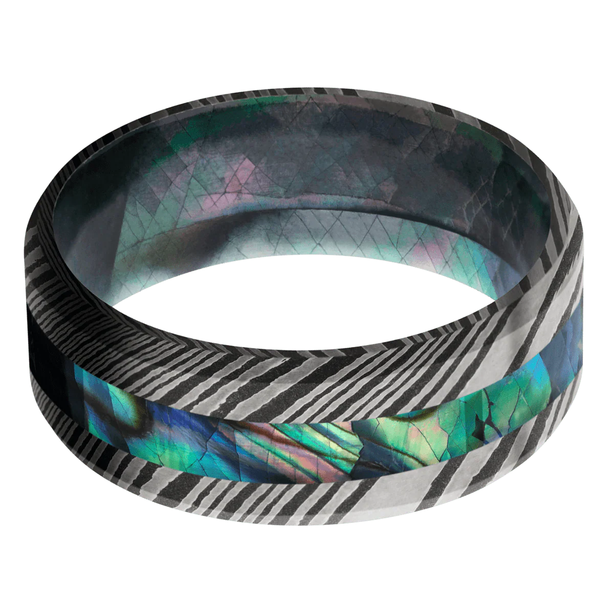 Damascus + Acid Finish + Black Mother of Pearl - Image 3