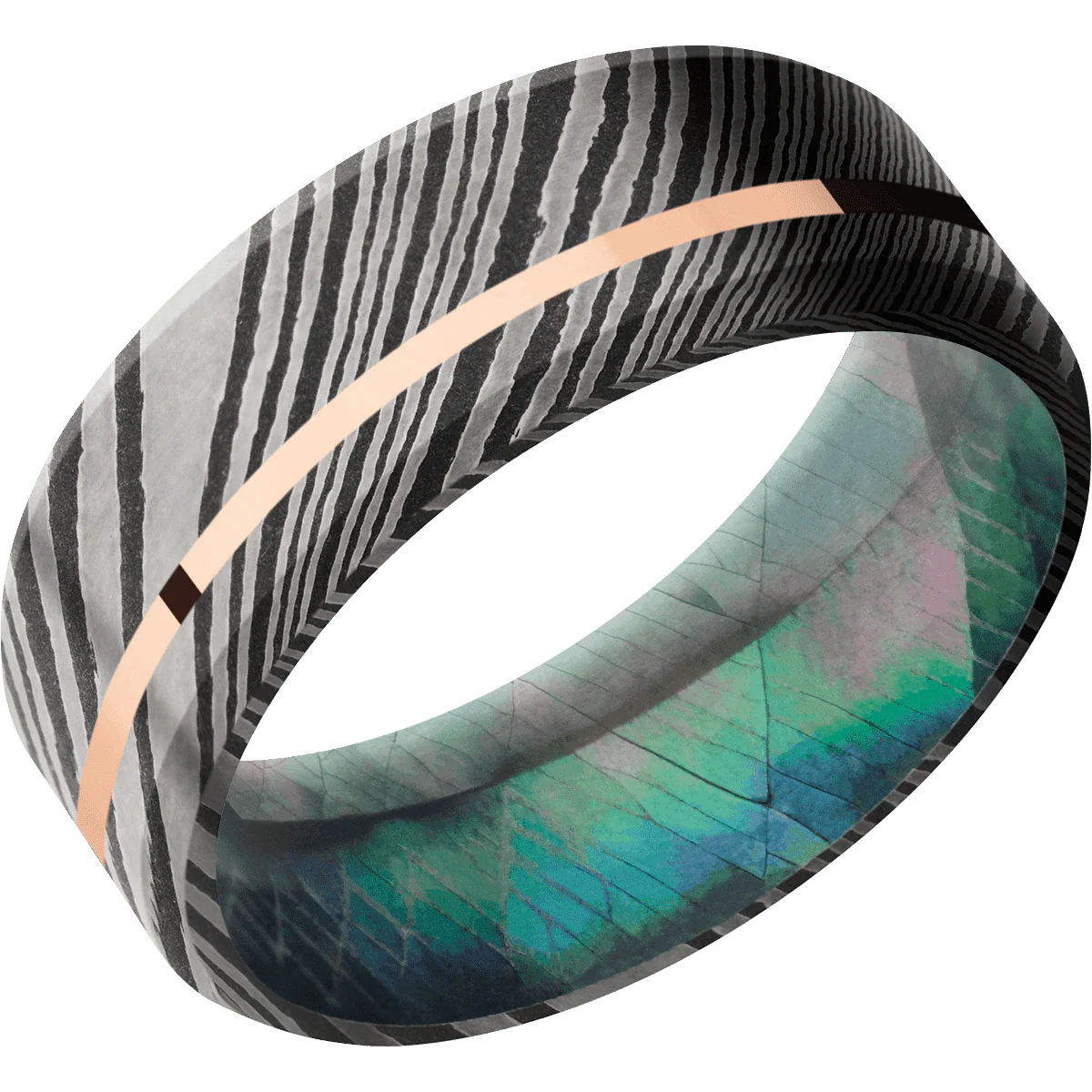 Damascus + Acid Finish + Black Mother of Pearl - Image 2