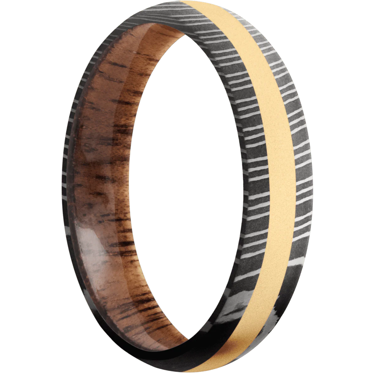 Damascus + Acid Finish + Koa