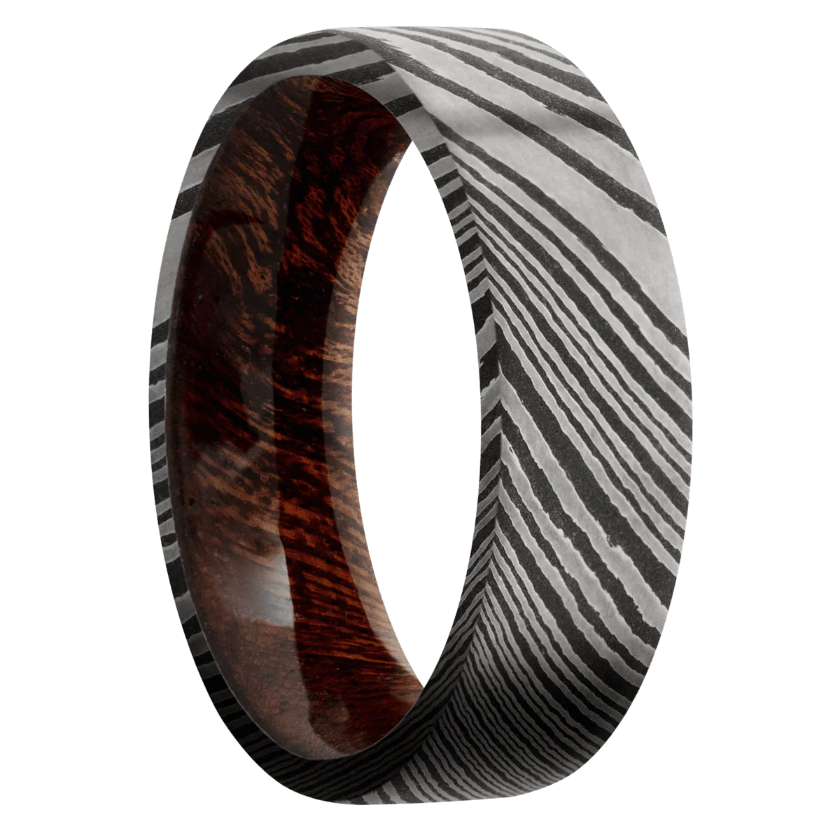 Damascus + Acid Finish + Sapele