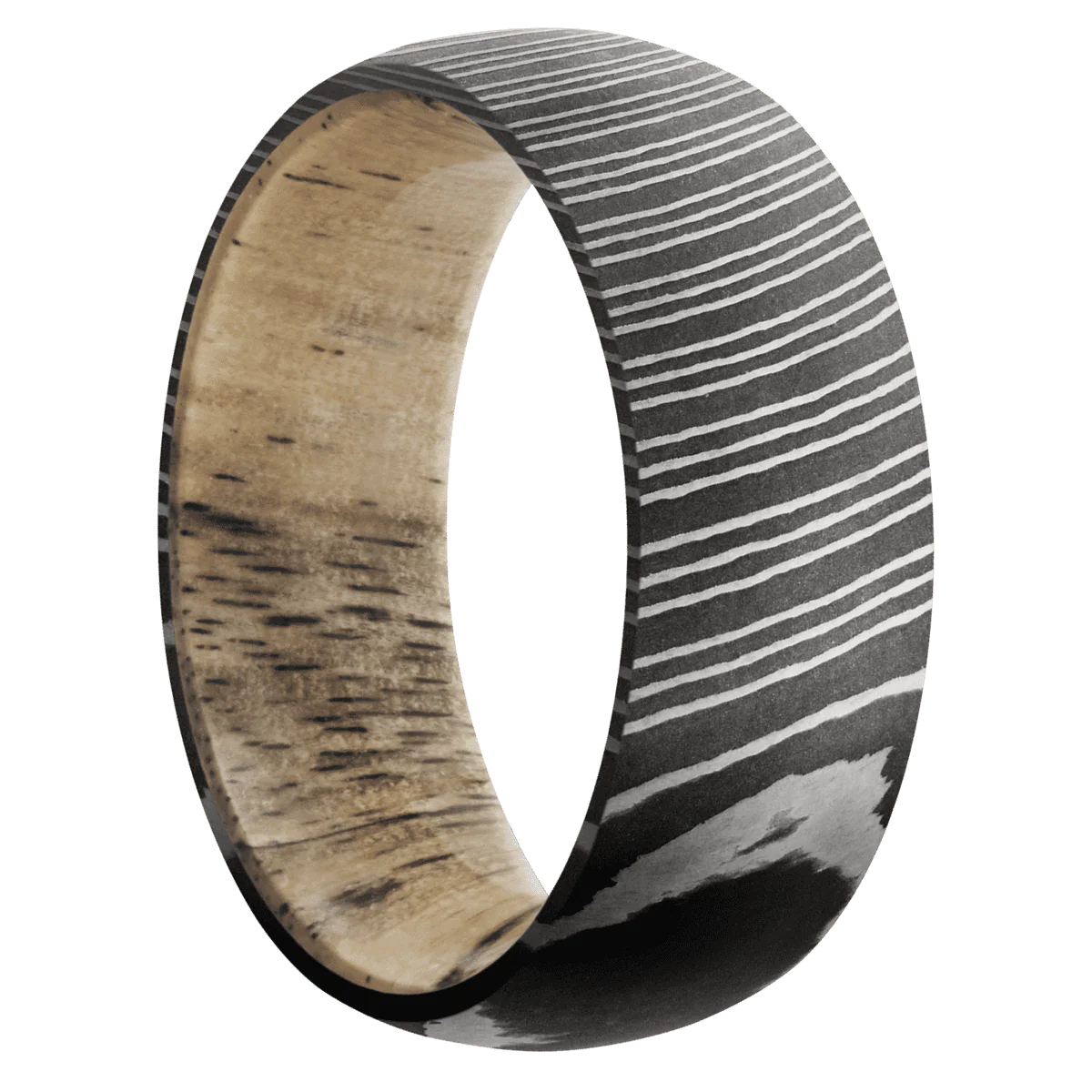 Damascus + Acid Finish + Spalted Tamarind