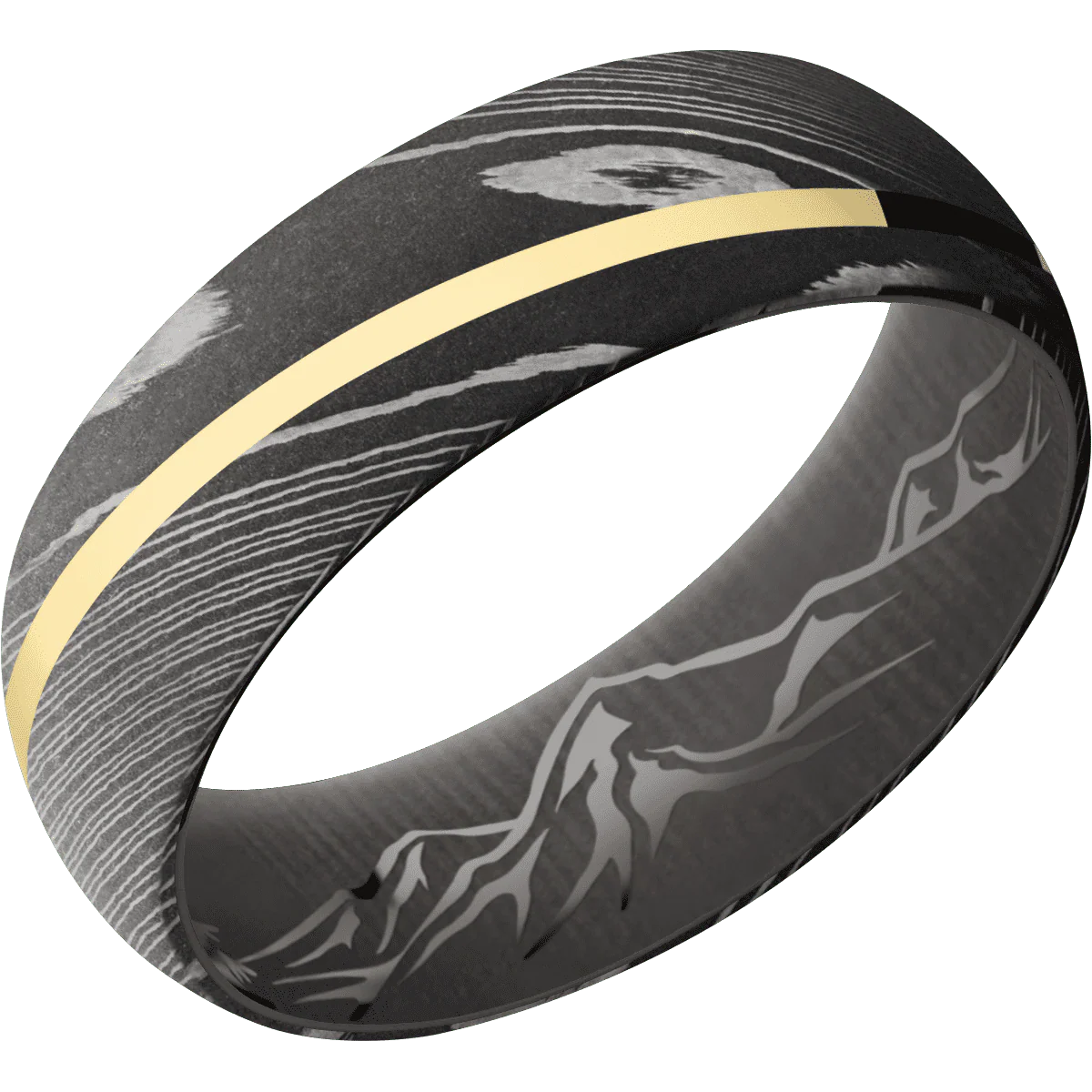 Damascus + Acid Finish + Tantalum Noir - Image 2
