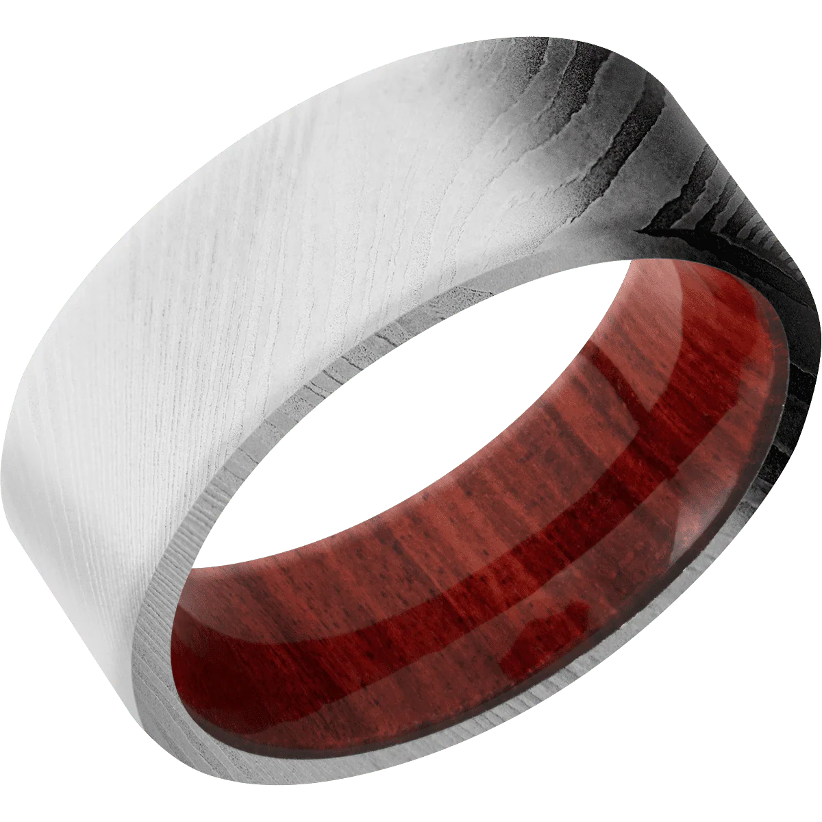 Damascus + Bead Finish + Red Heart - Image 2