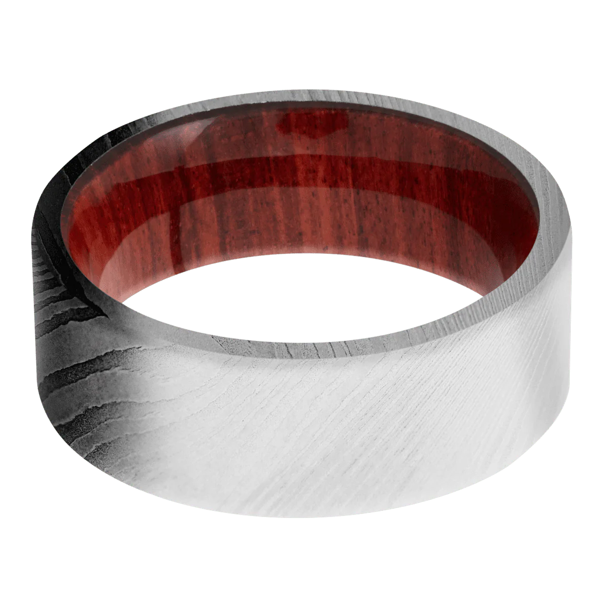 Damascus + Bead Finish + Red Heart - Image 3