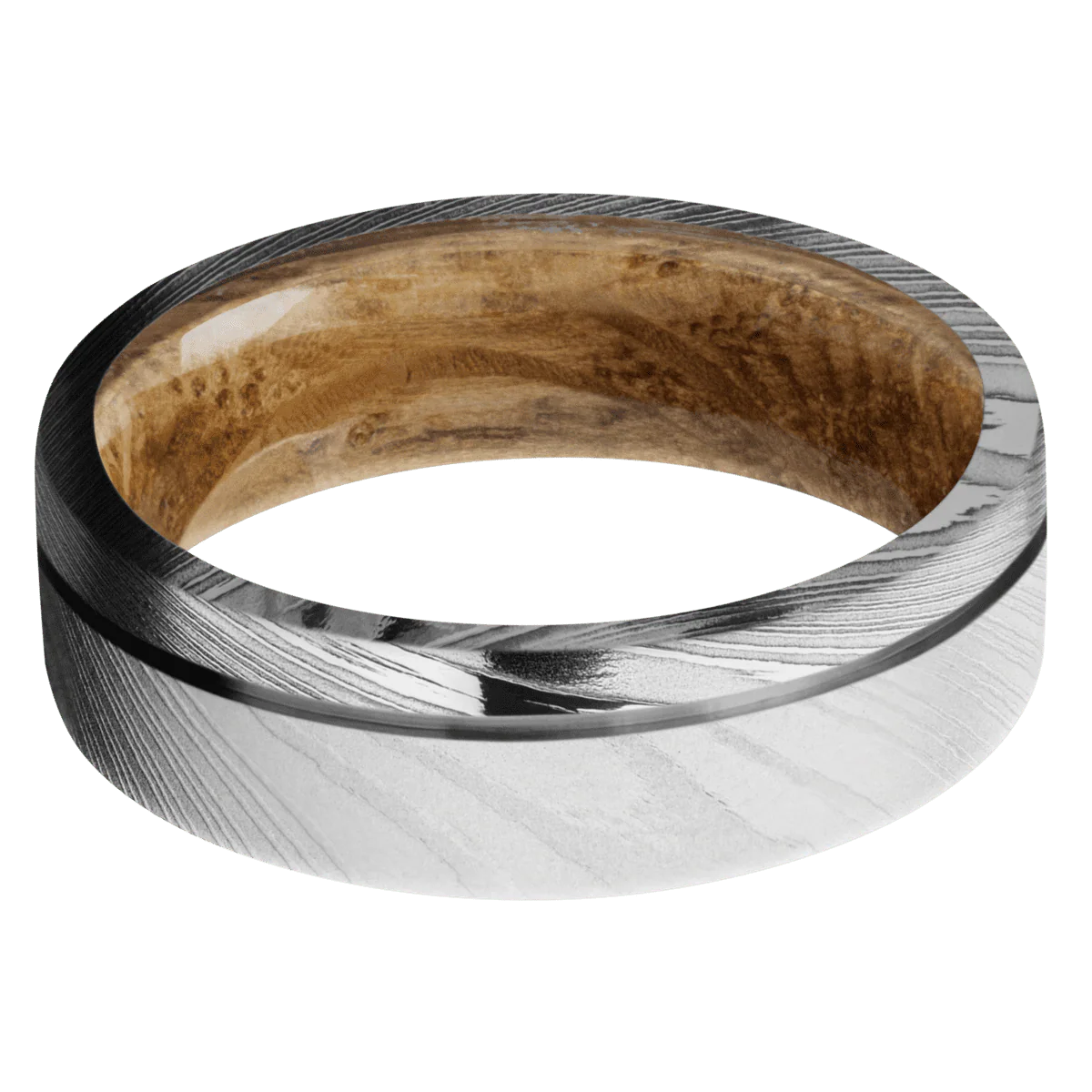 Damascus + Bead , Polish Finish + Whiskey Barrel - Image 3