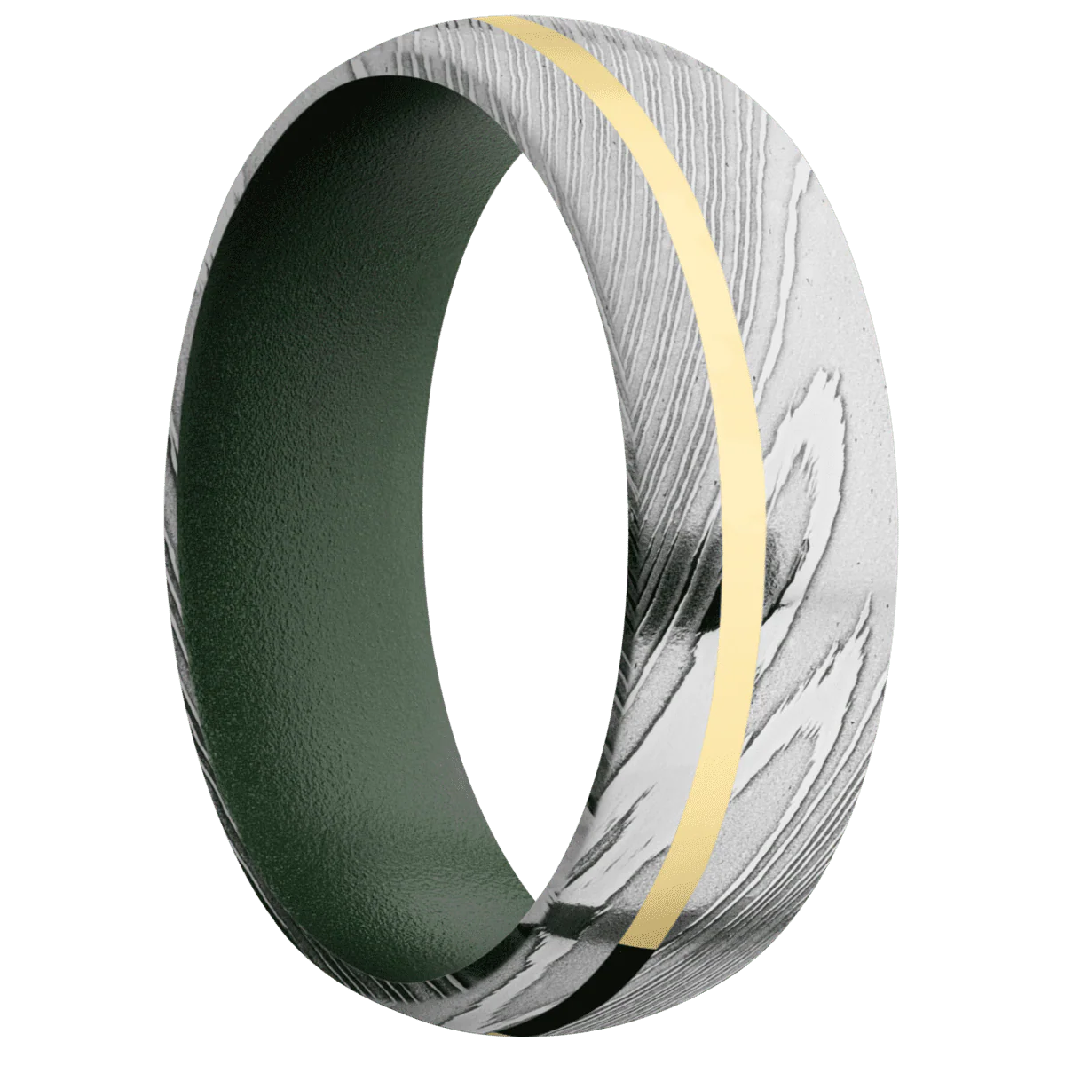 Damascus + Polish Finish + Highland Green