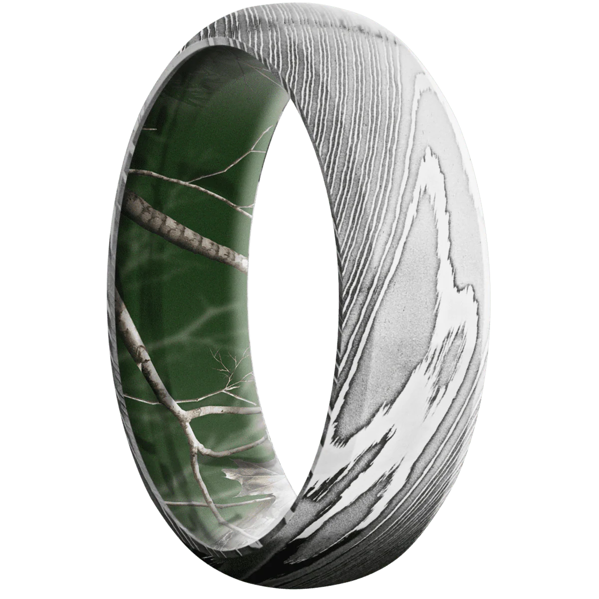Damascus + Polish Finish + RealTree APC Green