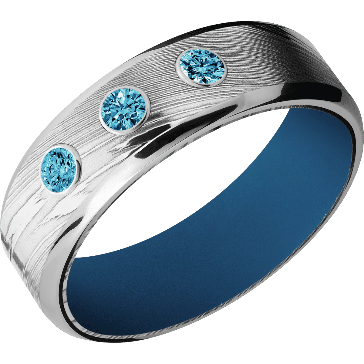 Damascus + Polish Finish + Ridgeway Blue - Image 2