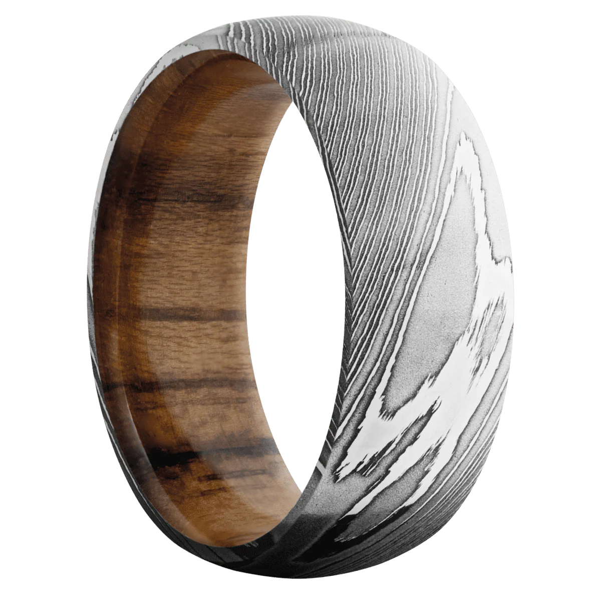 Damascus + Polish Finish + Teak