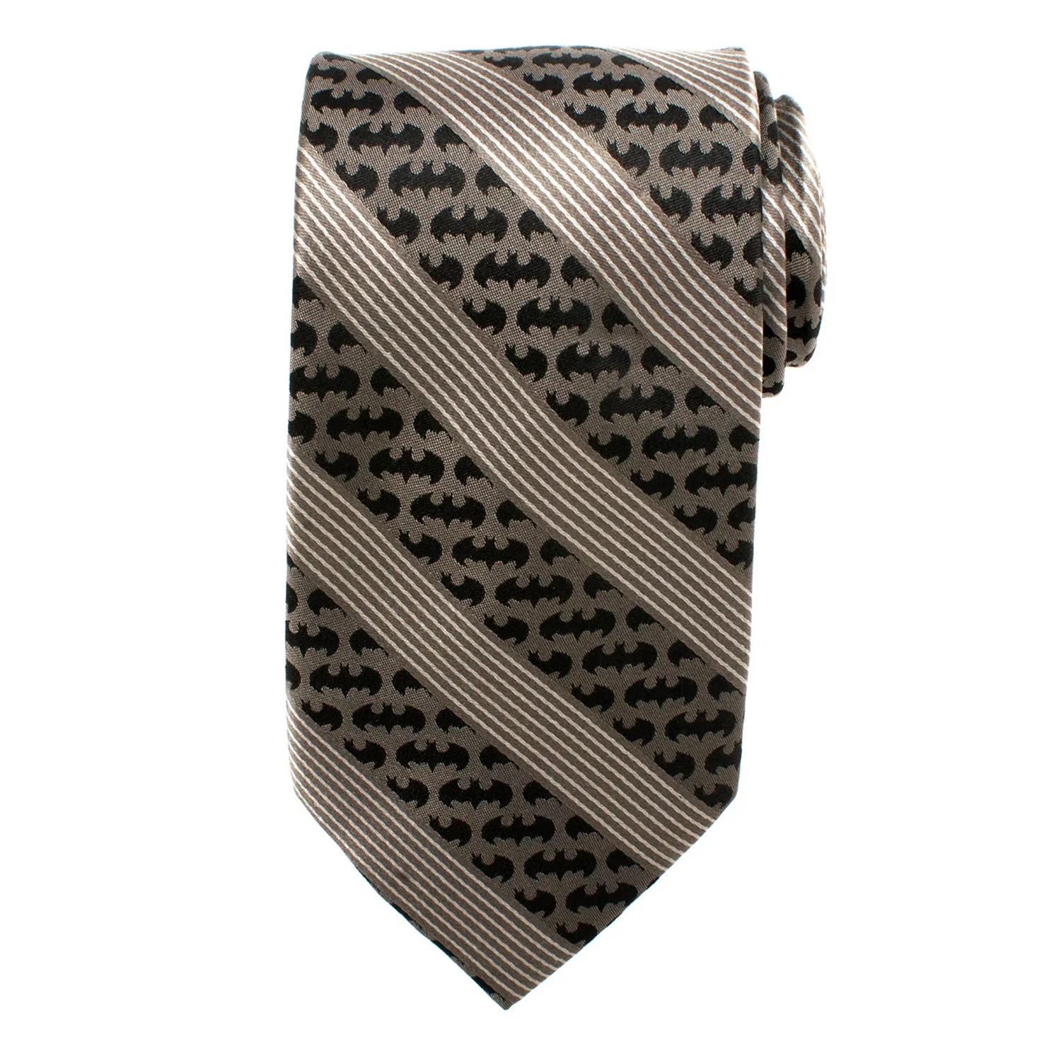 DC Batman Black Pinstripe Tie - Image 3