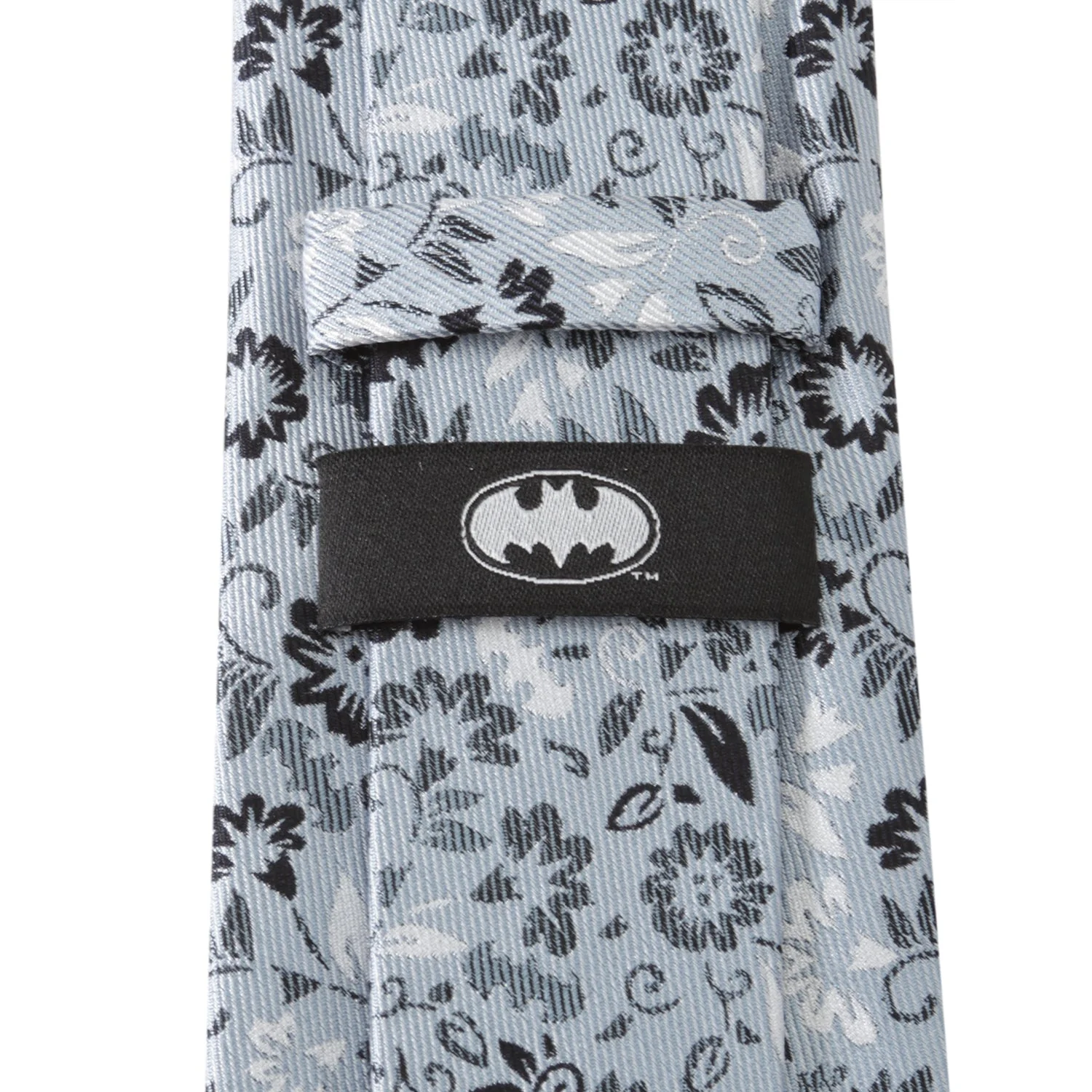 DC Batman Patterned Floral Blue Men's Tie - Image 5