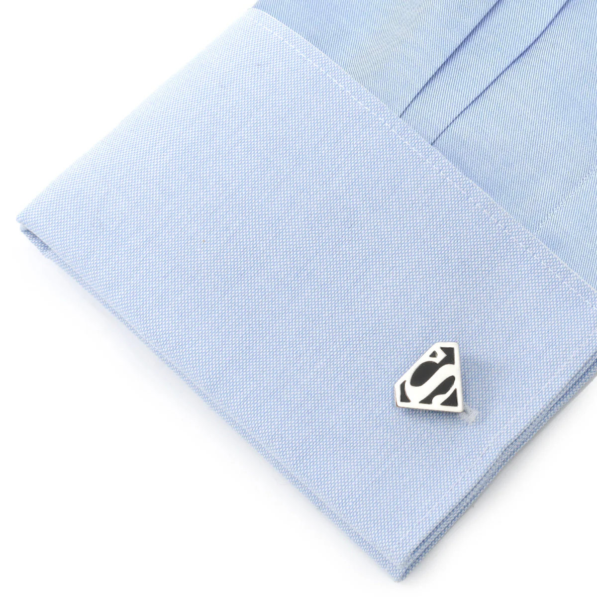 DC Superman Black Onyx Stainless Steel Cufflinks - Image 4