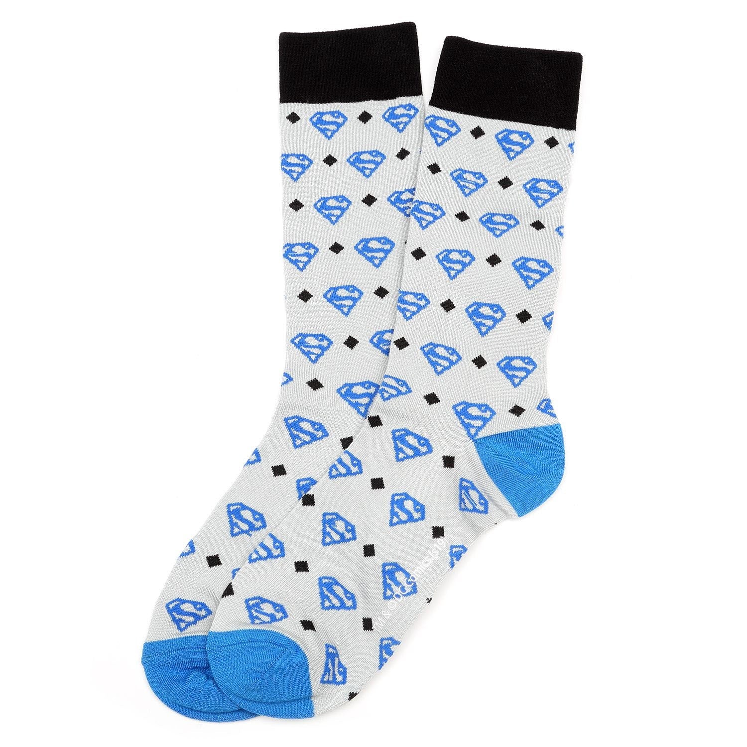 DC Superman Diamond Gray Socks - Image 2