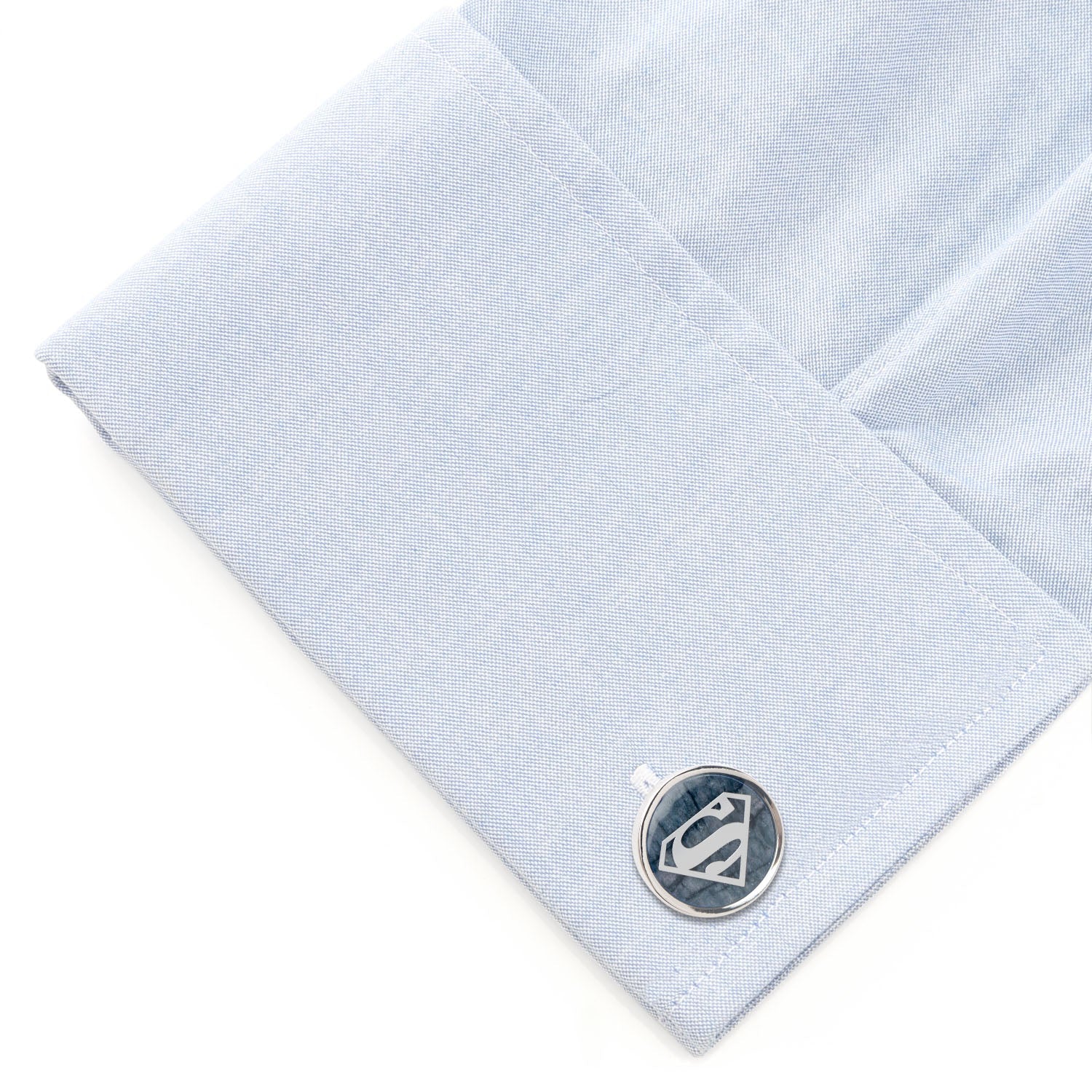 DC Superman Navy Gemstone Cufflinks - Image 3