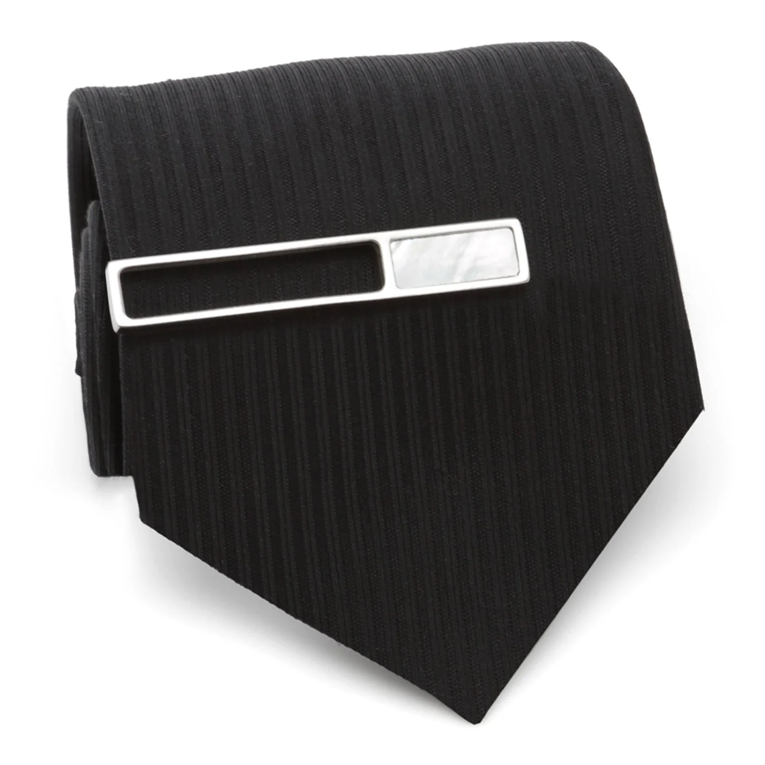 Die Cut Mother of Pearl Stainless Steel Tie Clip - Image 5