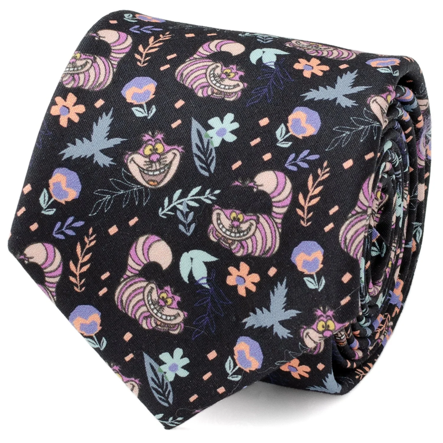 Disney Alice in Wonderland Cheshire Cat Black Men's Tie