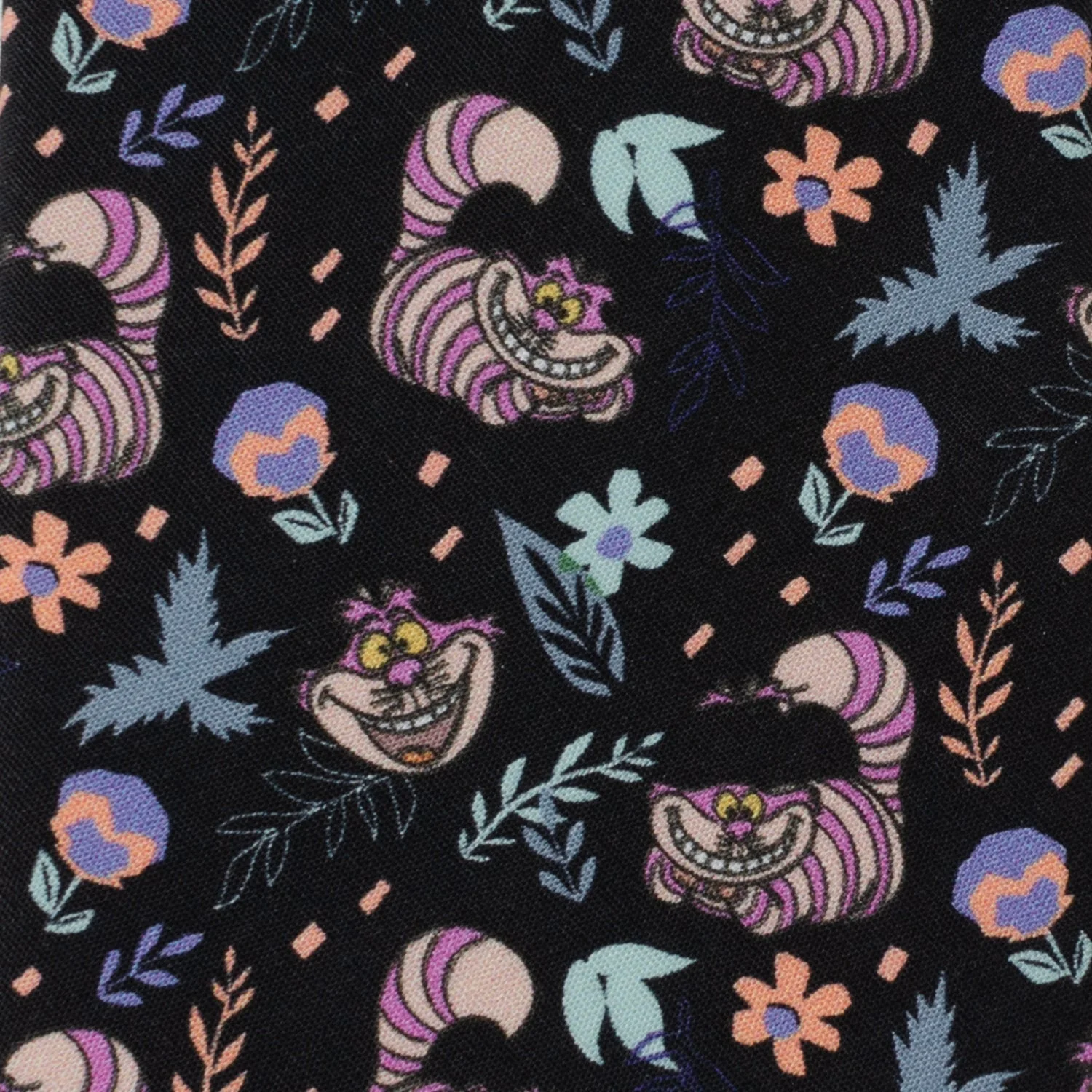 Disney Alice in Wonderland Cheshire Cat Black Men's Tie - Image 5