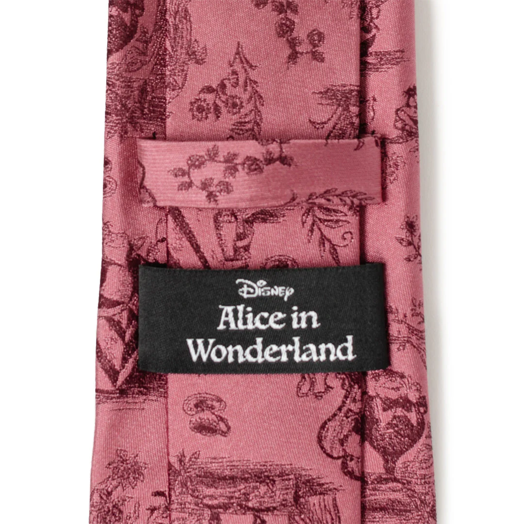 Disney Alice in Wonderland Dusty Red Men's Tie - Image 5