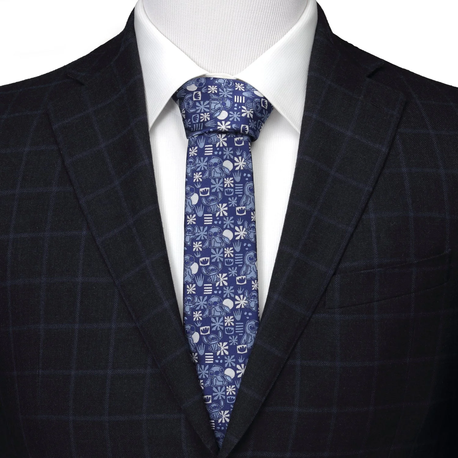 Disney Lilo & Stitch Blue Tropical Men's Tie - Image 2