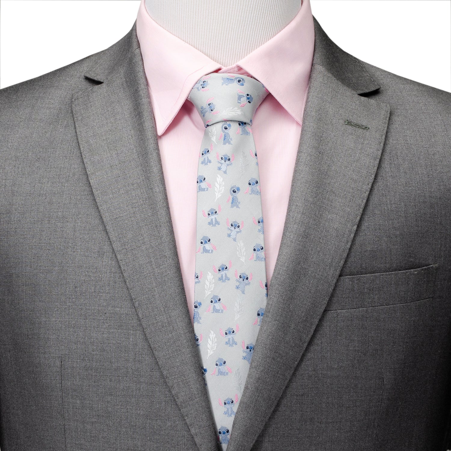 Disney Lilo & Stitch Gray Men's Tie - Image 2