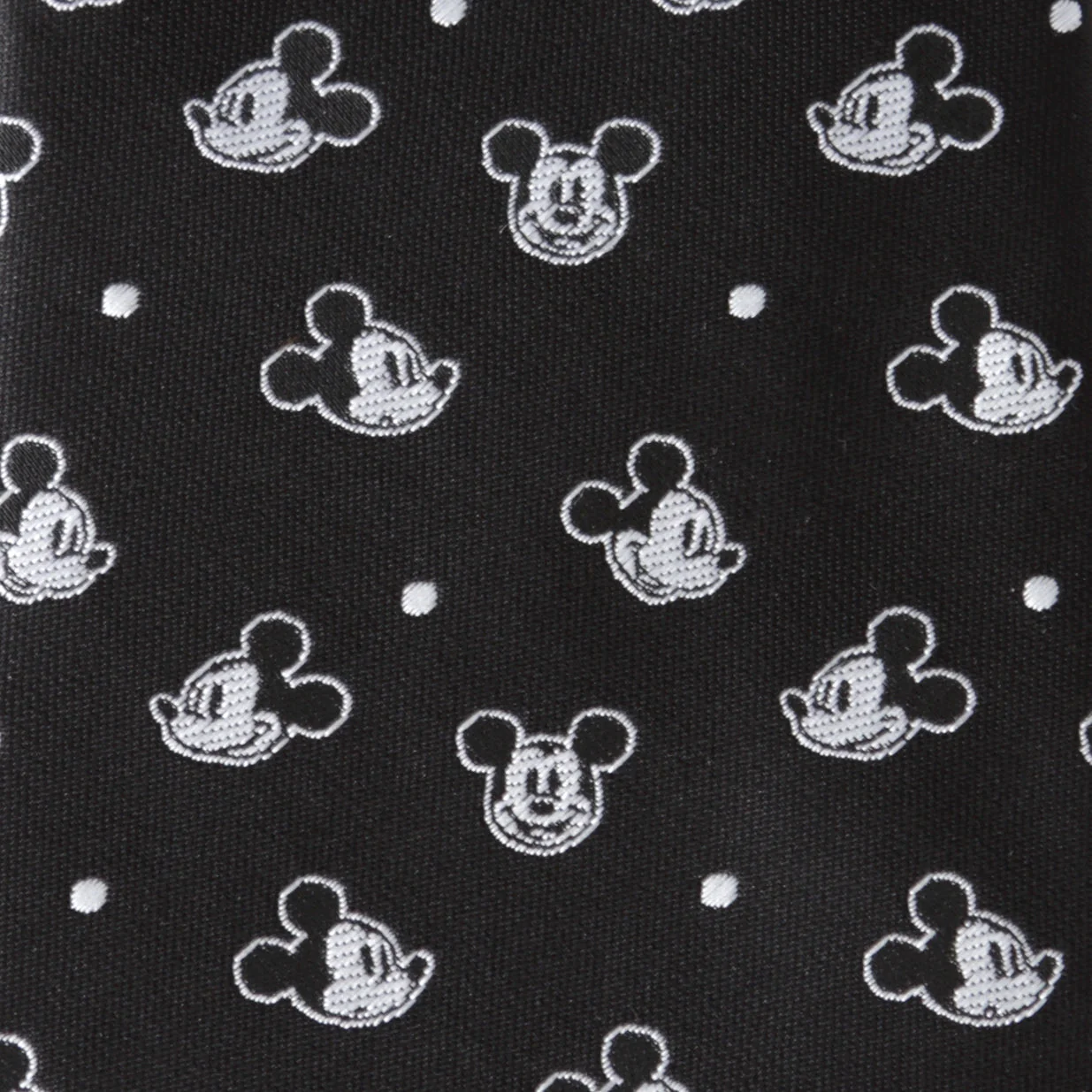 Disney Mickey Mouse Black Dot Men's Tie - Image 4
