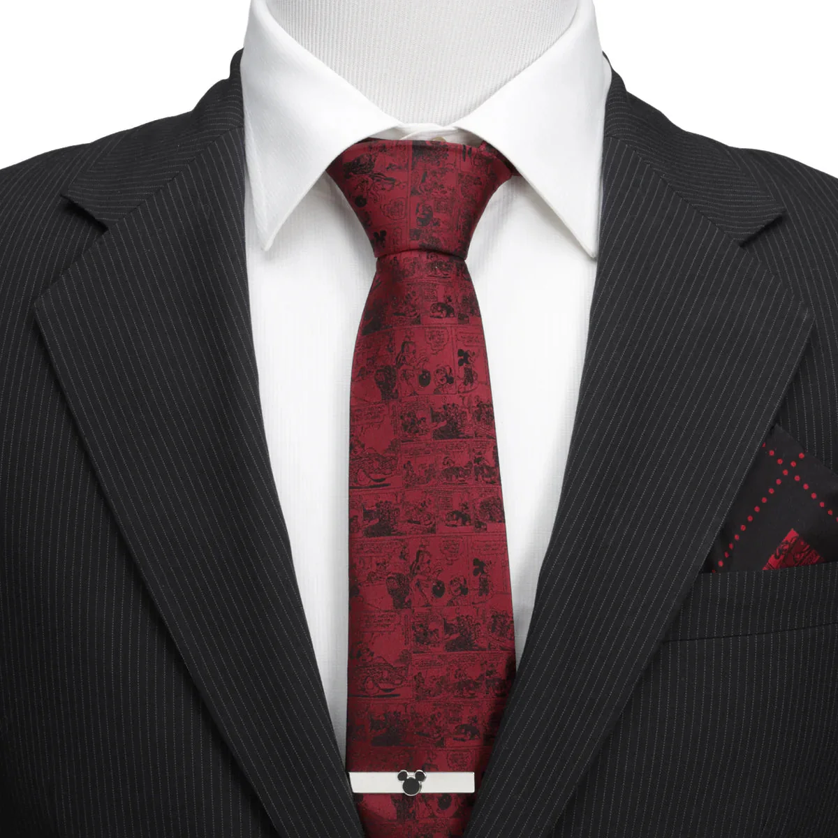 Disney Mickey Mouse Comic Red Men's Tie - Image 2