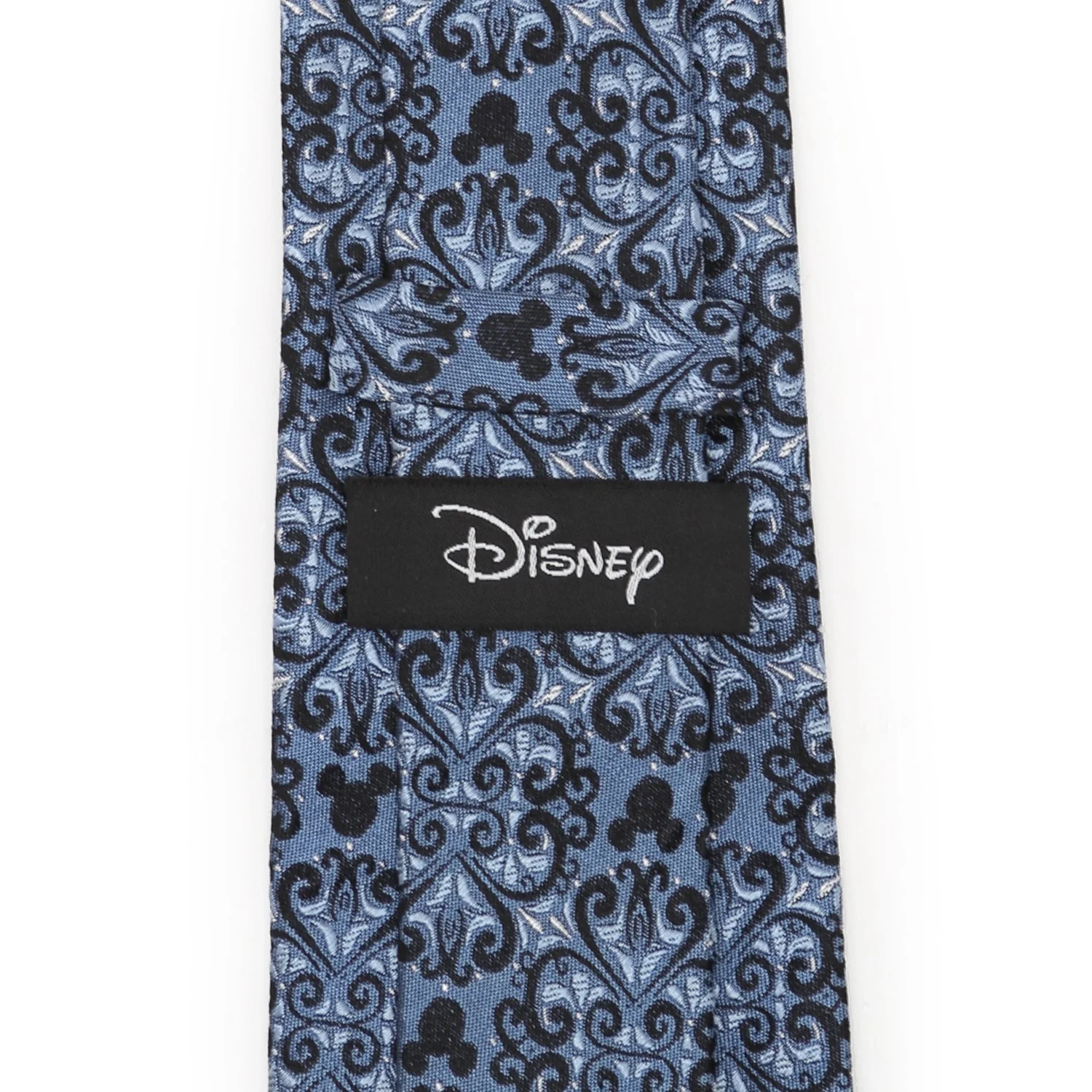 Disney Mickey Mouse Damask Tile Blue Men's Tie - Image 5