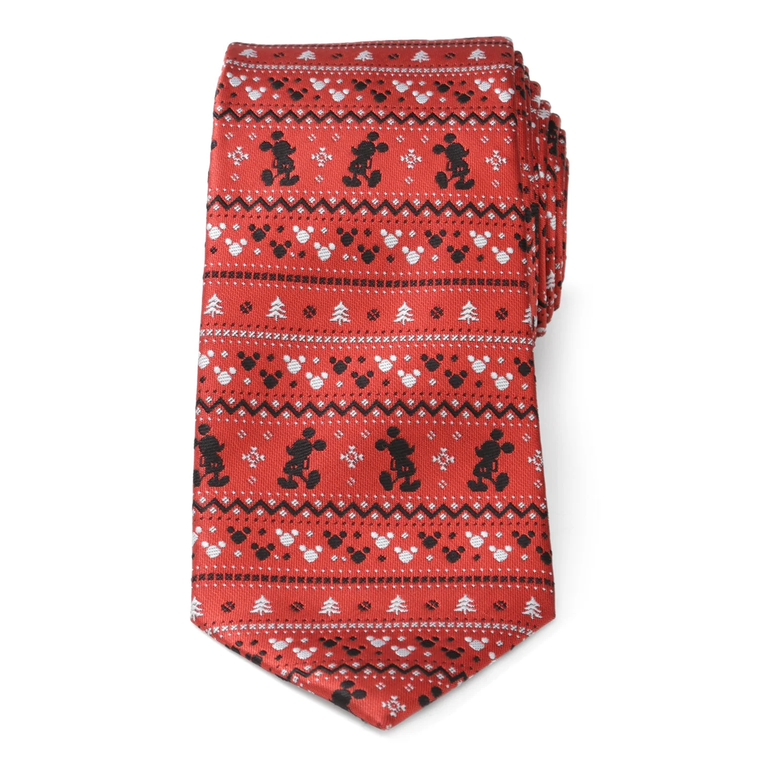 Disney Mickey Mouse Fair Isle Red Men's Tie - Image 3