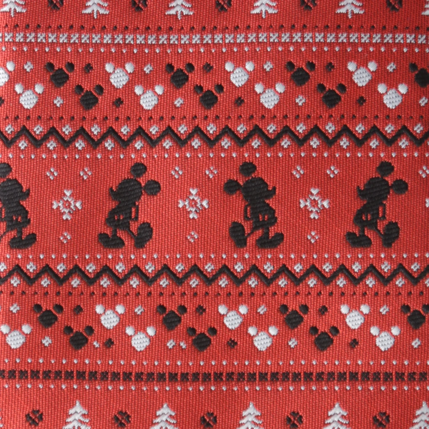Disney Mickey Mouse Fair Isle Red Men's Tie - Image 4