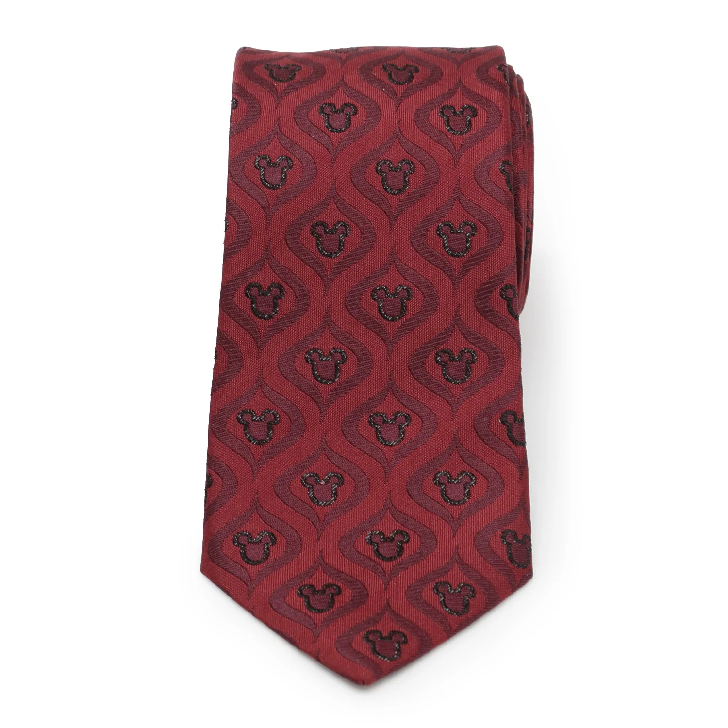 Disney Mickey Mouse Holiday Metallic Black Silk Men's Tie - Image 3