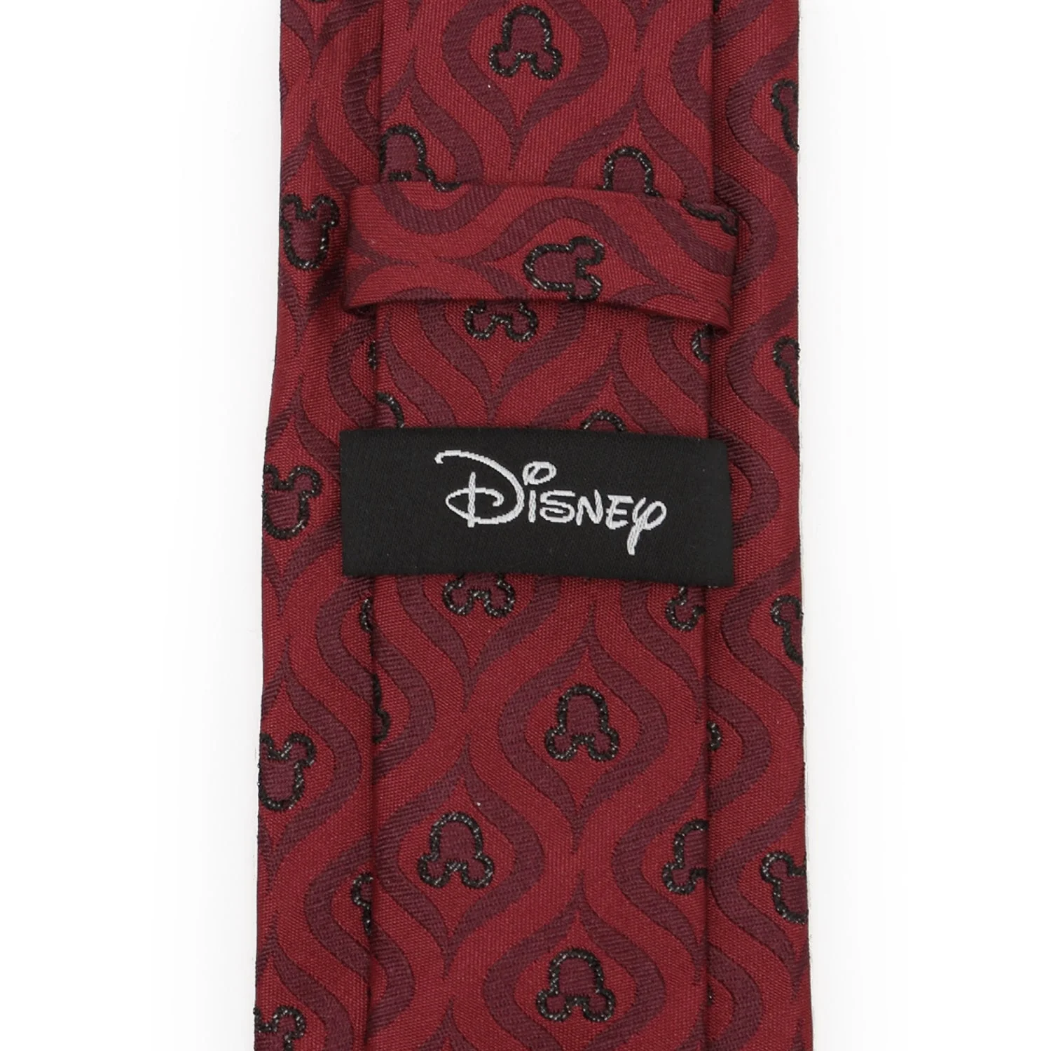 Disney Mickey Mouse Holiday Metallic Black Silk Men's Tie - Image 4
