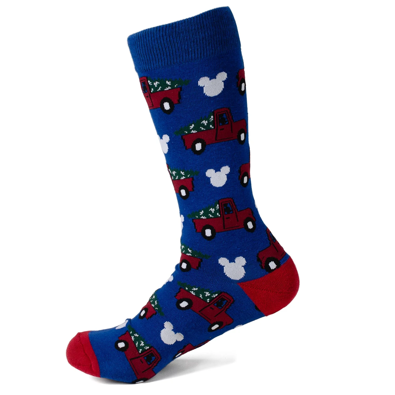 Disney Mickey Mouse Holiday Truck Navy Socks and Blue Lapel Pin Gift Set - Image 2