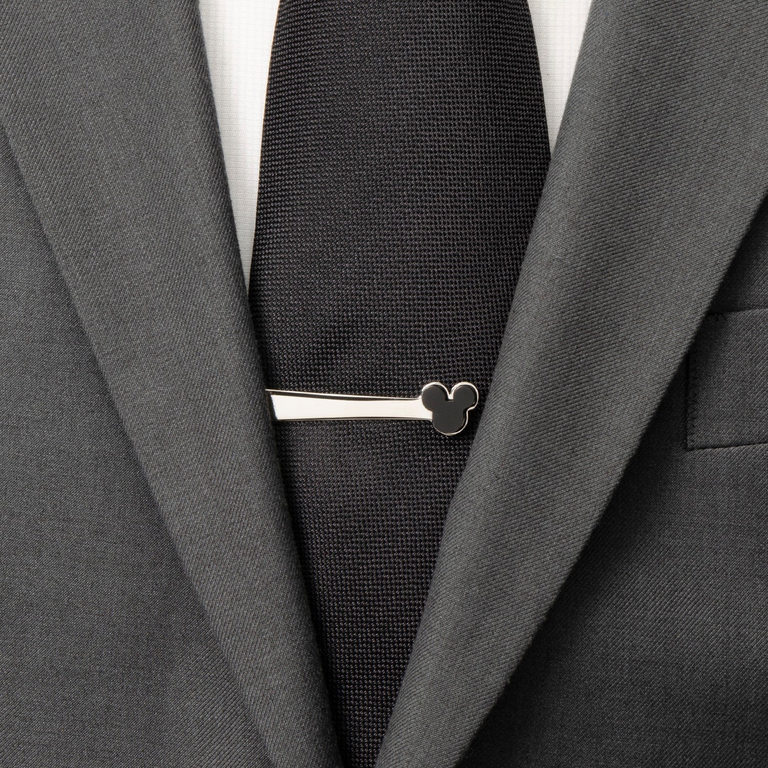 Disney Mickey Mouse Onyx Stainless Steel Tie Bar - Image 2