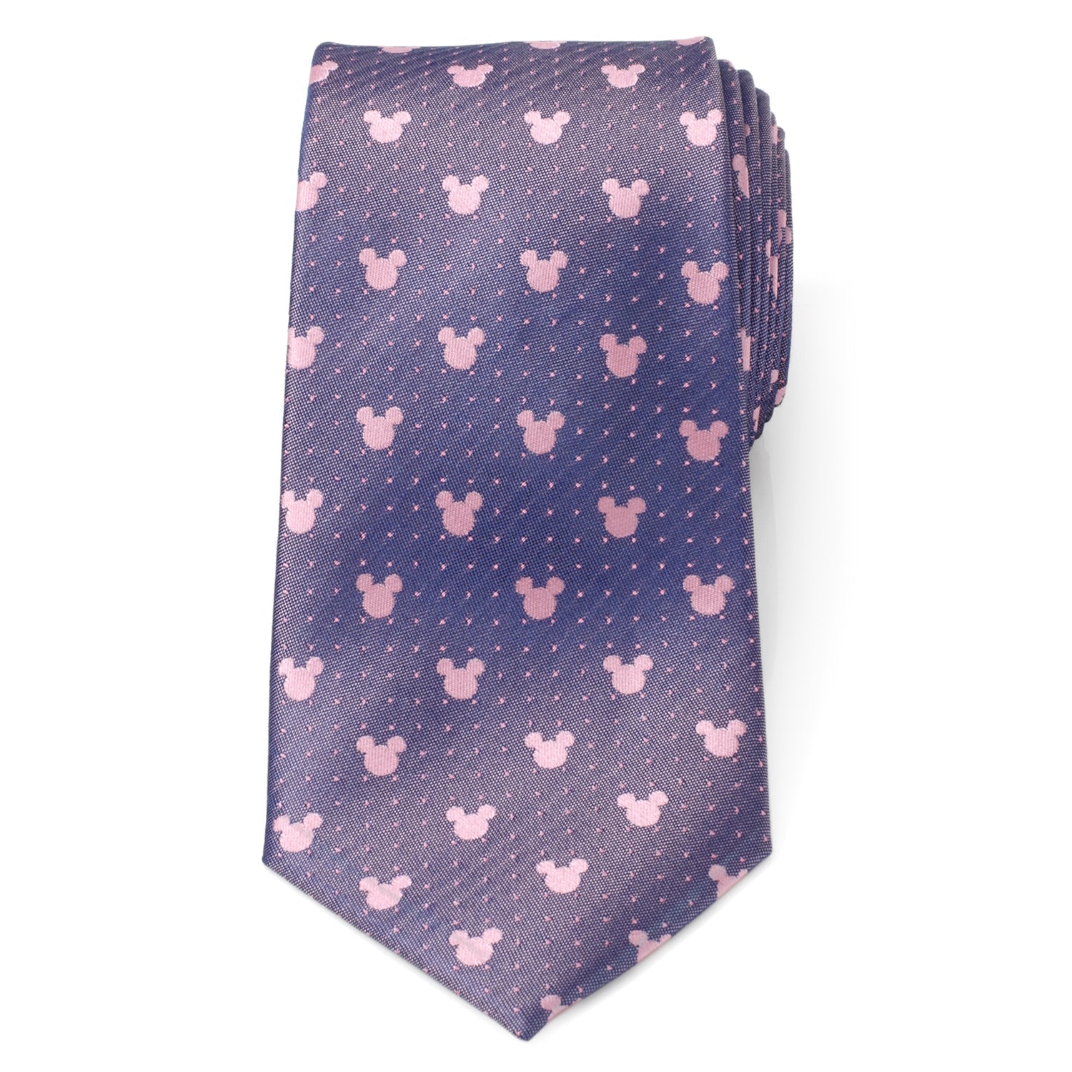 Disney Mickey Mouse Purple and Pink Dot Silhouette Tie - Image 3